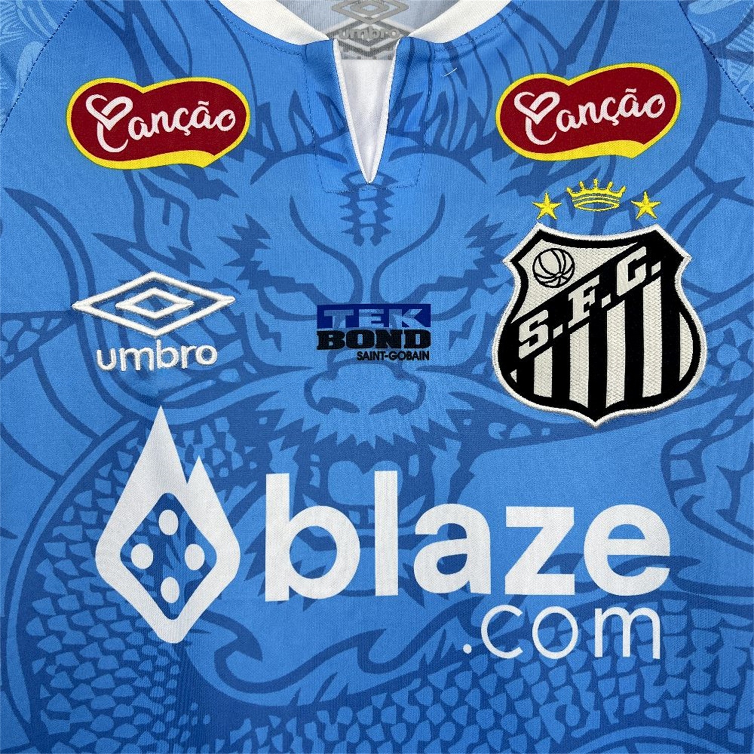 Santos 25-26 Blue Special Jersey with Sponsors - Fans Version - UnitedFutballJersey
