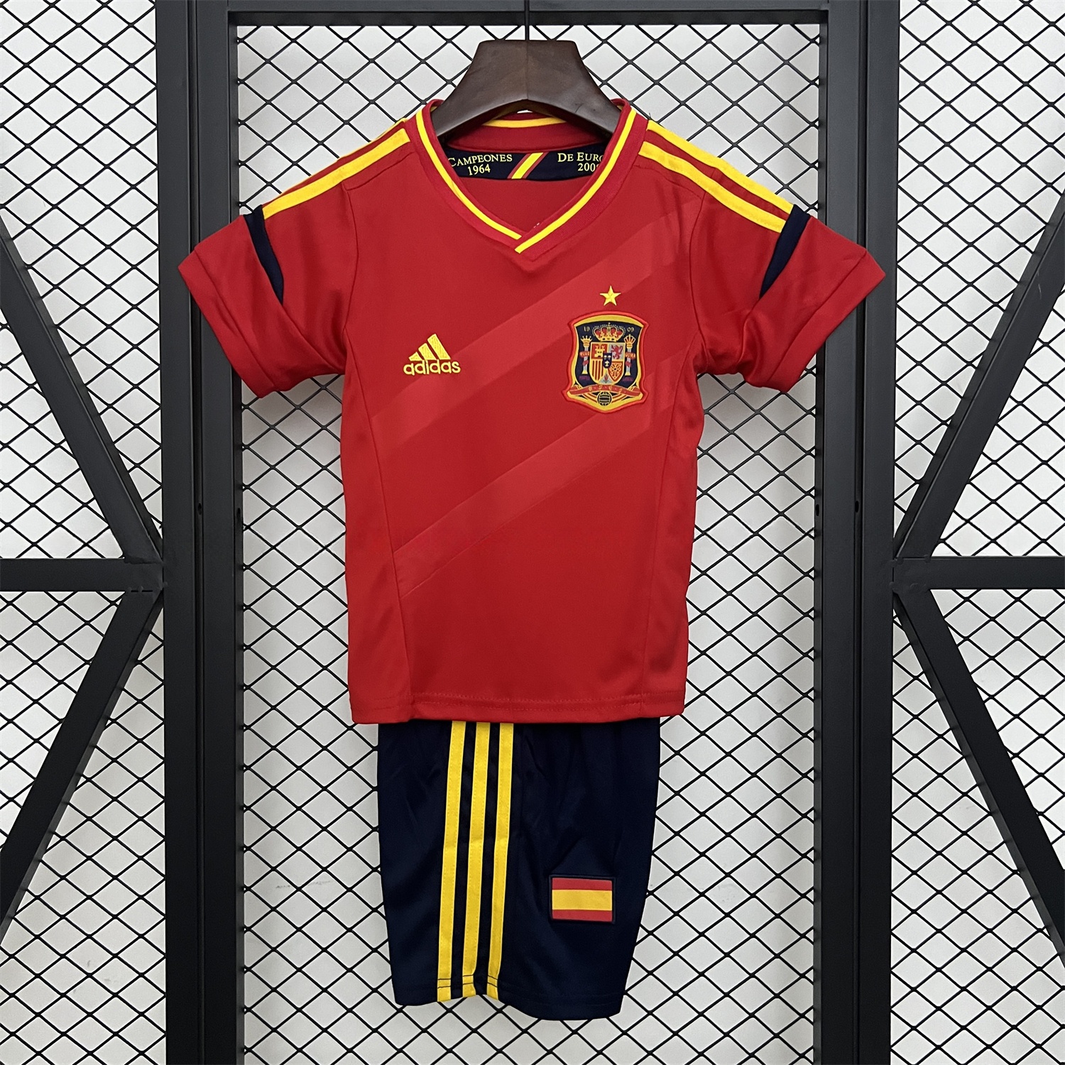 Retro Spain 2012 Home Kids Kit - UnitedFutballJersey