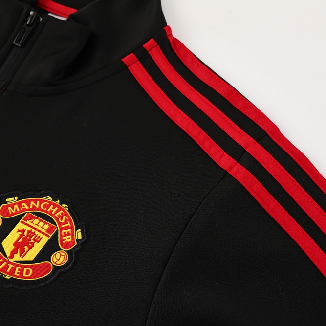 Manchester United 24-25 Jacket Training Tracksuit - Black - UnitedFutballJersey