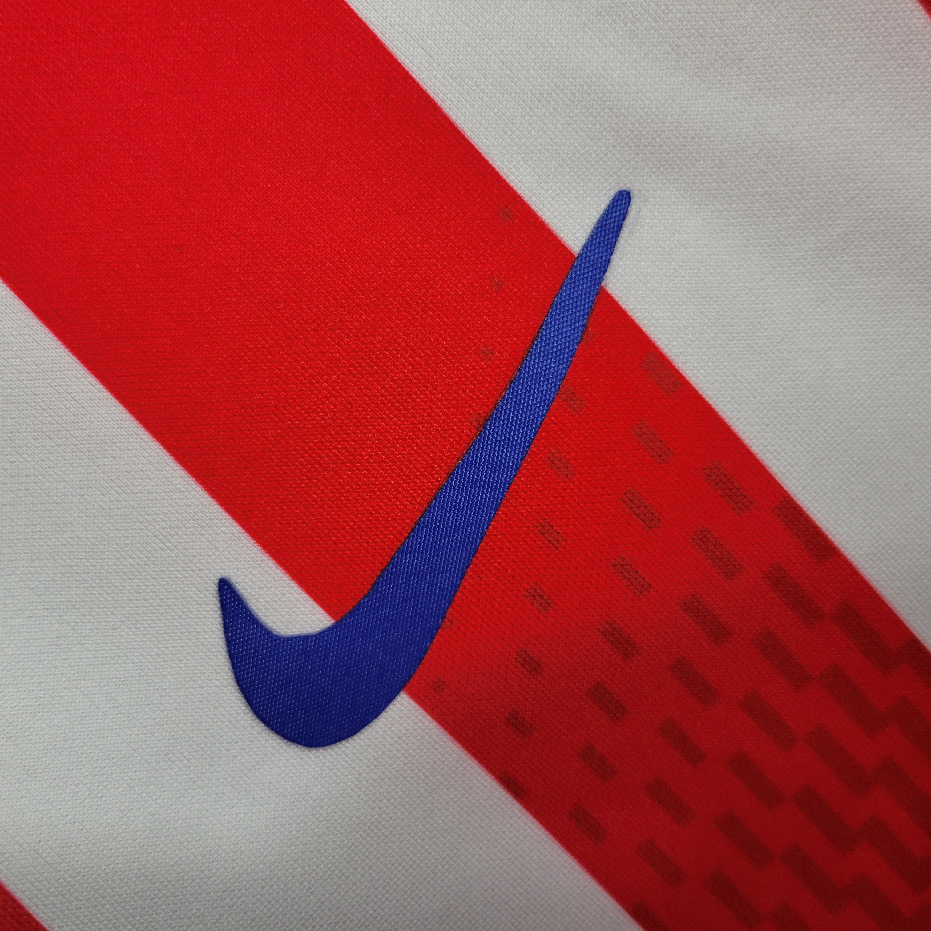 23/24 Atletico Madrid Home Long Sleeve Fans Jersey - UnitedFutballJersey