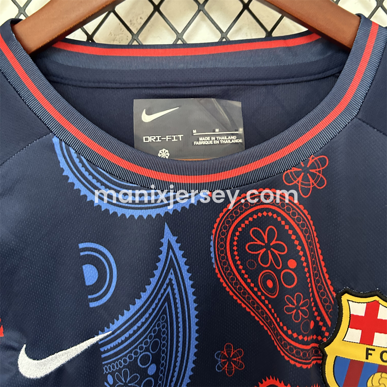 Barcelona 25-26 Paisley Patterns Blue Special Edition Jersey - Fans Version - UnitedFutballJersey