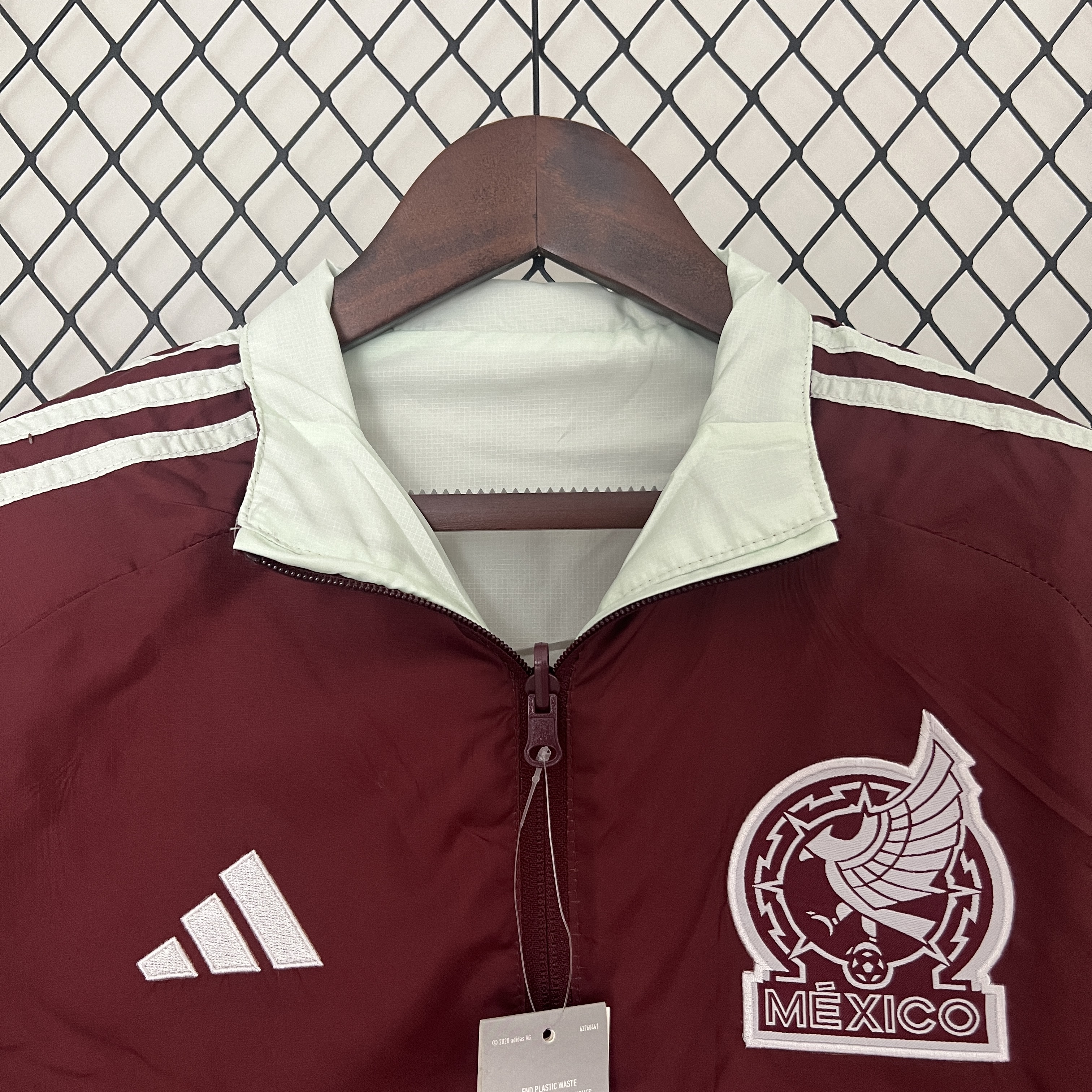 Mexico 2024 Double Sided Reversible Windbreaker - Red & Grey - UnitedFutballJersey