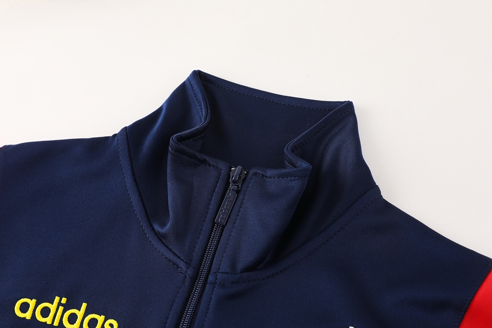 Spain 2024 Jacket Training Tracksuit - Deep Blue - UnitedFutballJersey