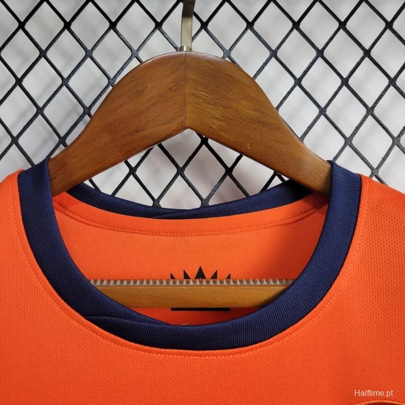 Netherlands 2024 Home Stadium Kids Kit - UnitedFutballJersey