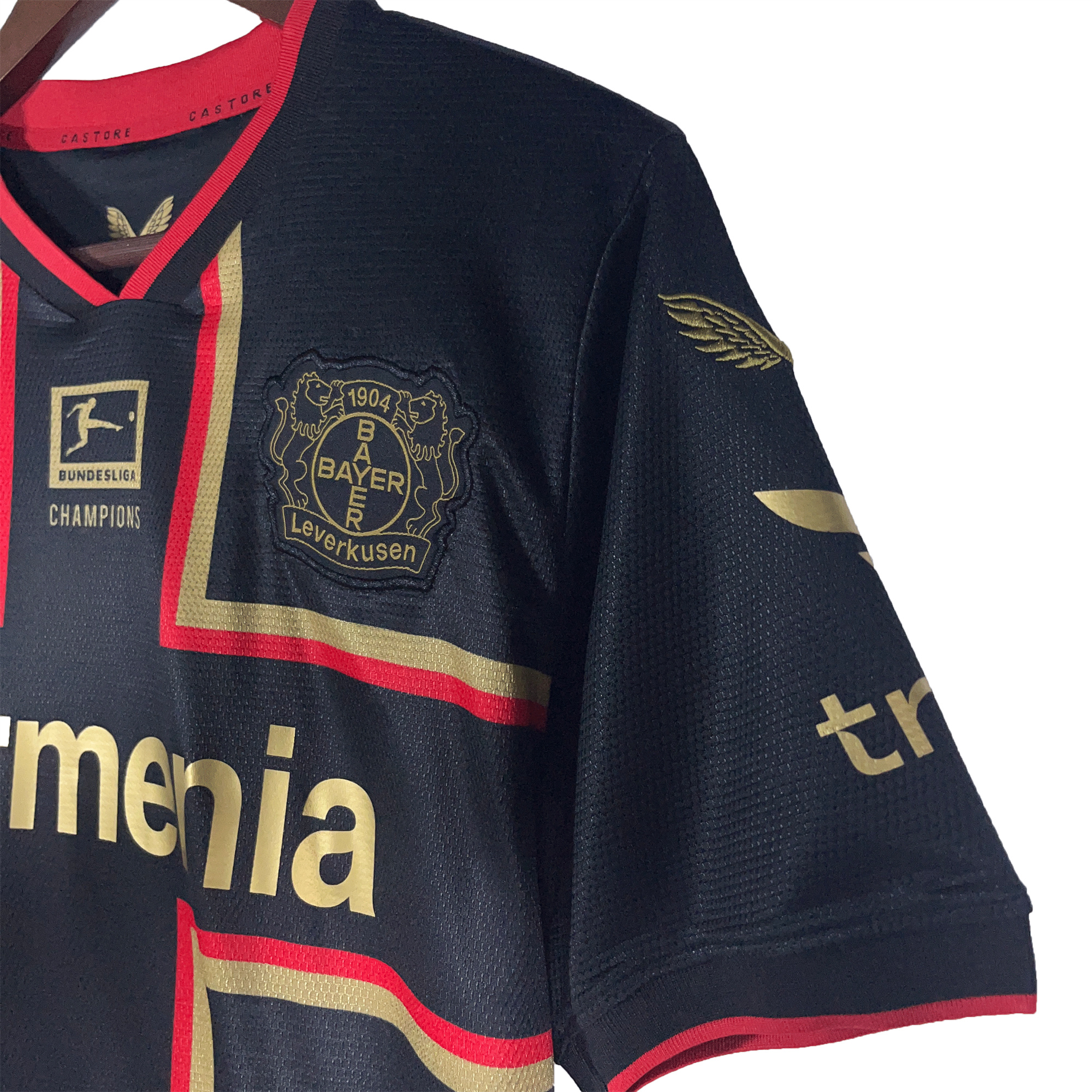 Bayer 04 Leverkusen 23-24 Black & Gold Champion Edition Jersey - Fans Version - UnitedFutballJersey