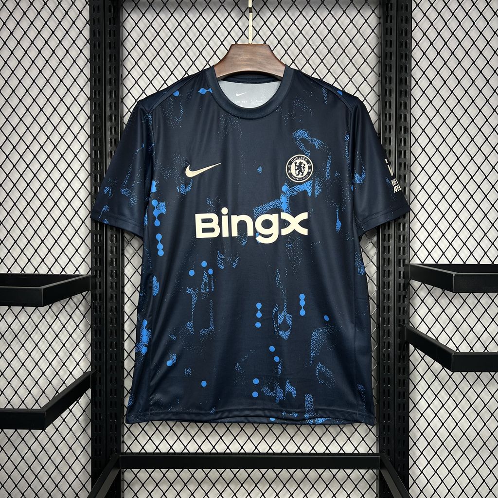 CHELSEA 24-25 Dark Blue Pre-Match Training Jersey - Fans Version - UnitedFutballJersey