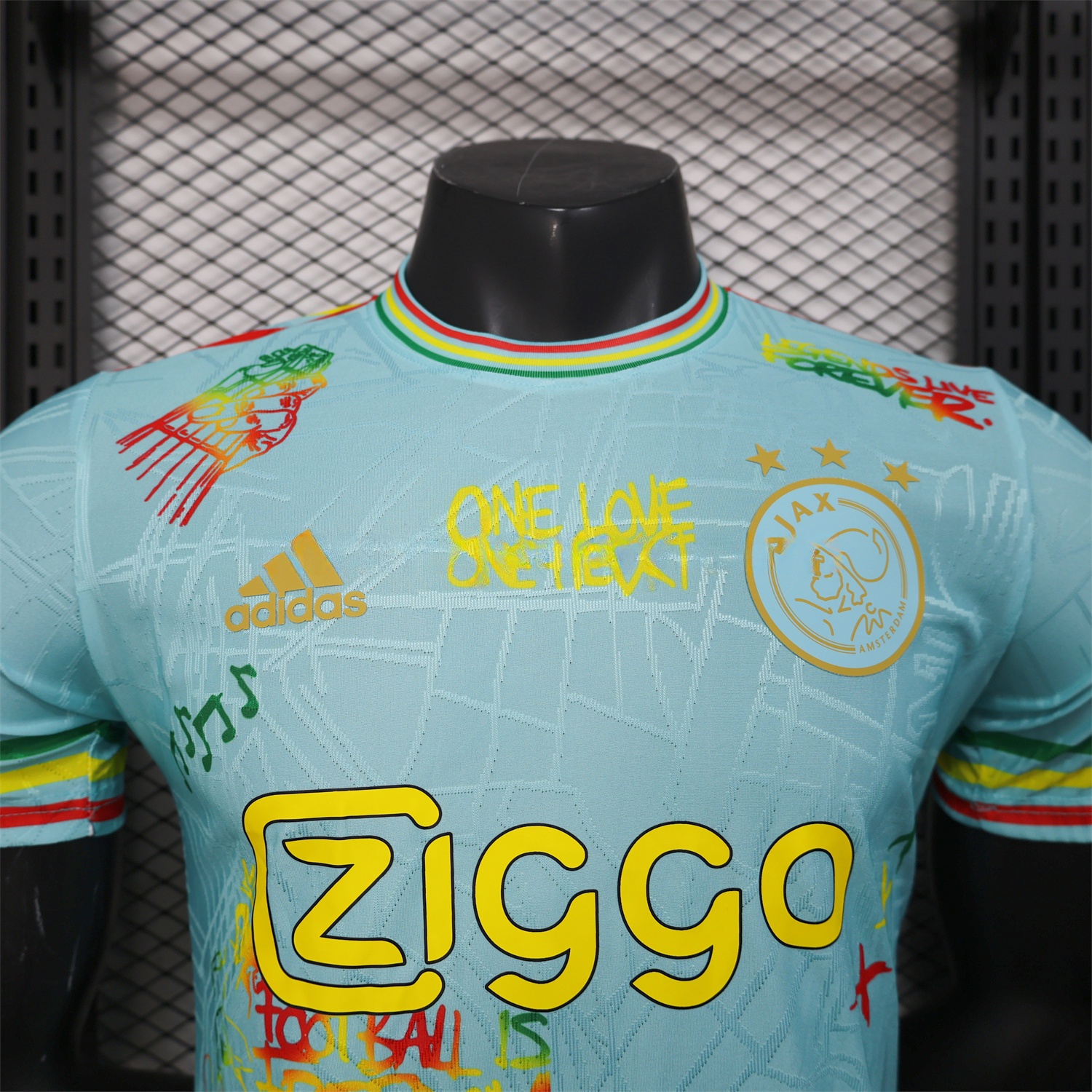 Ajax x B-O-B Marly 25-26 Light Blue Special Edition Jersey - Player Version - UnitedFutballJersey