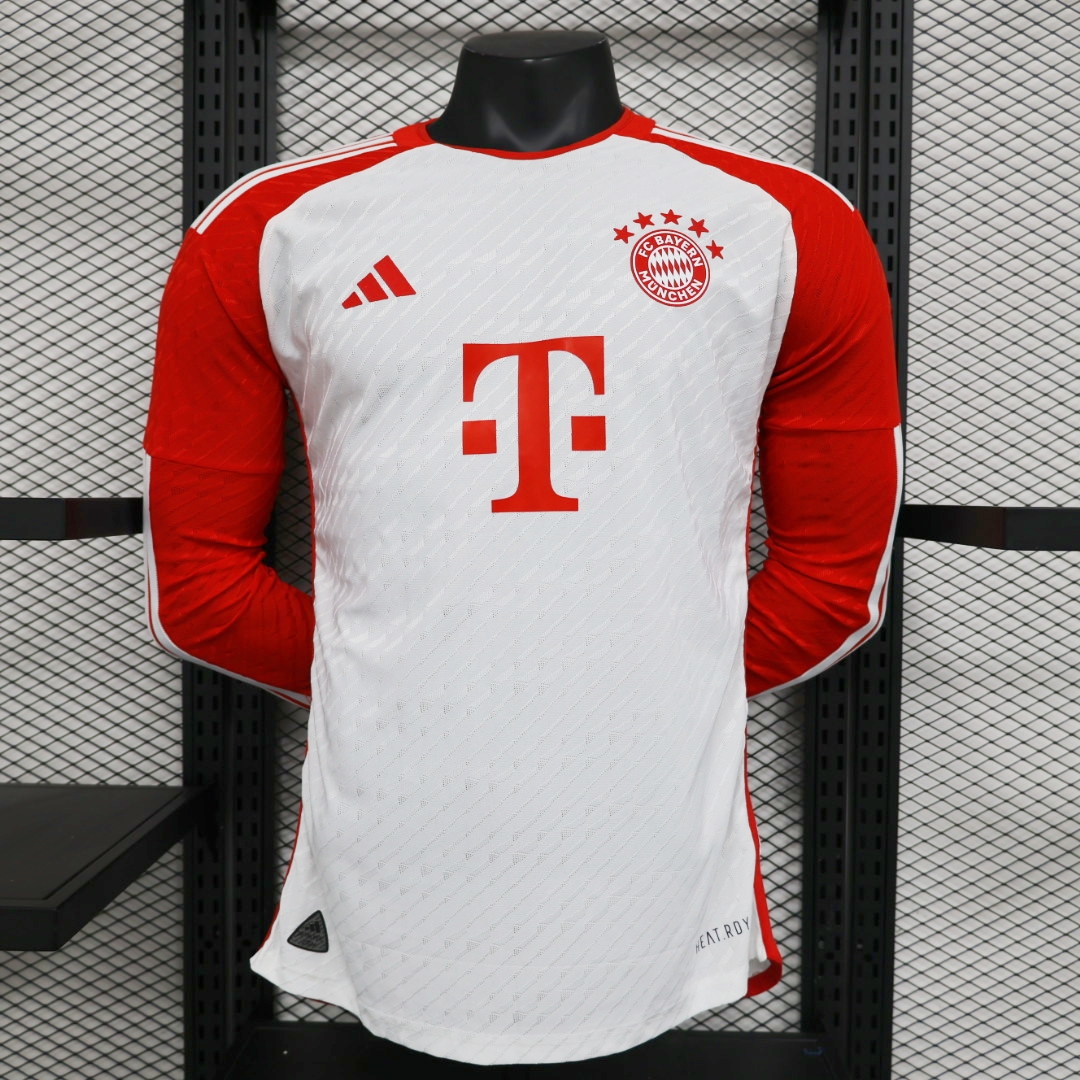 Bayern Munich 23-24 Home Long Sleeve Jersey - Player Version - UnitedFutballJersey