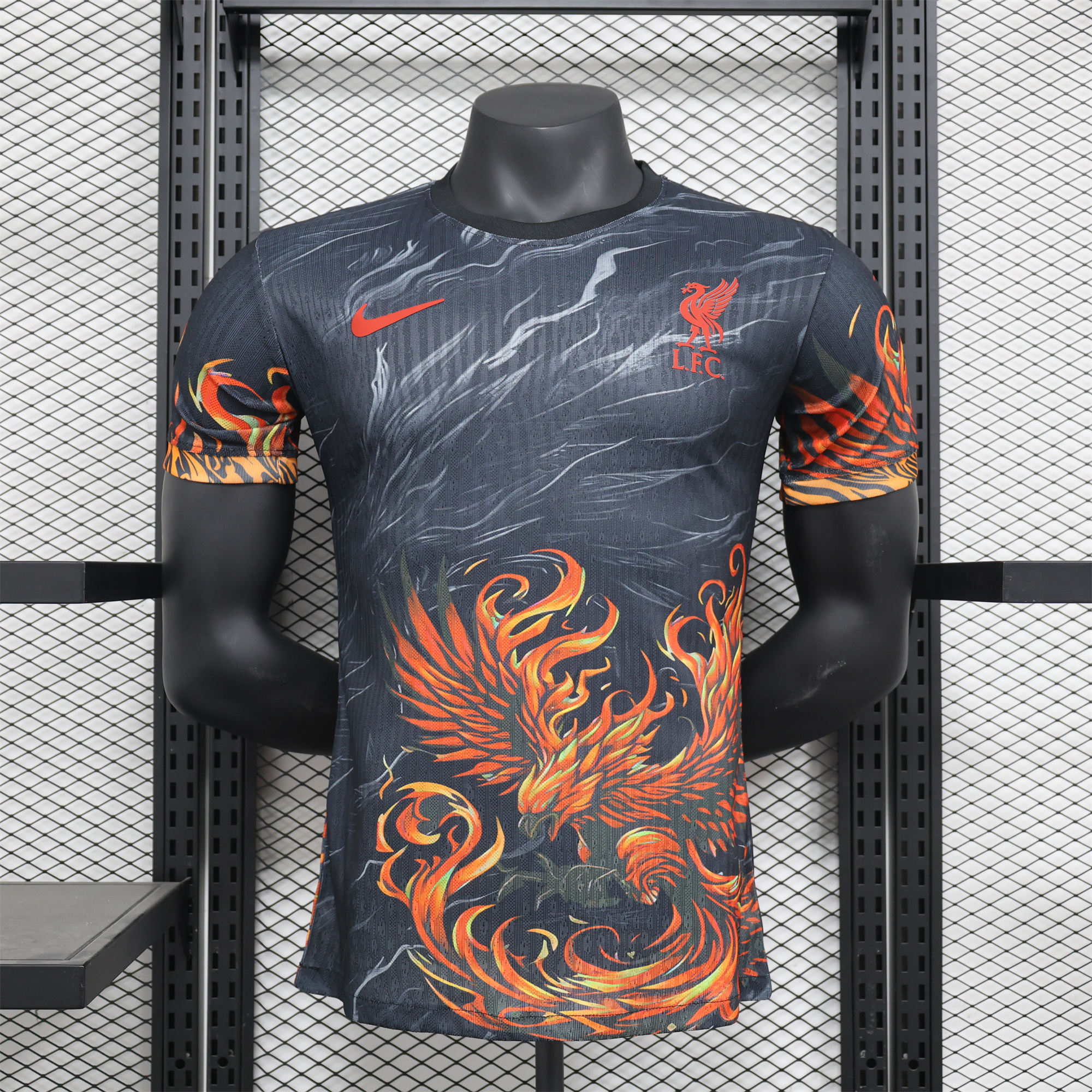 Liver.pool 24-25 Red and Black Phoenix Jersey - Player Version - UnitedFutballJersey