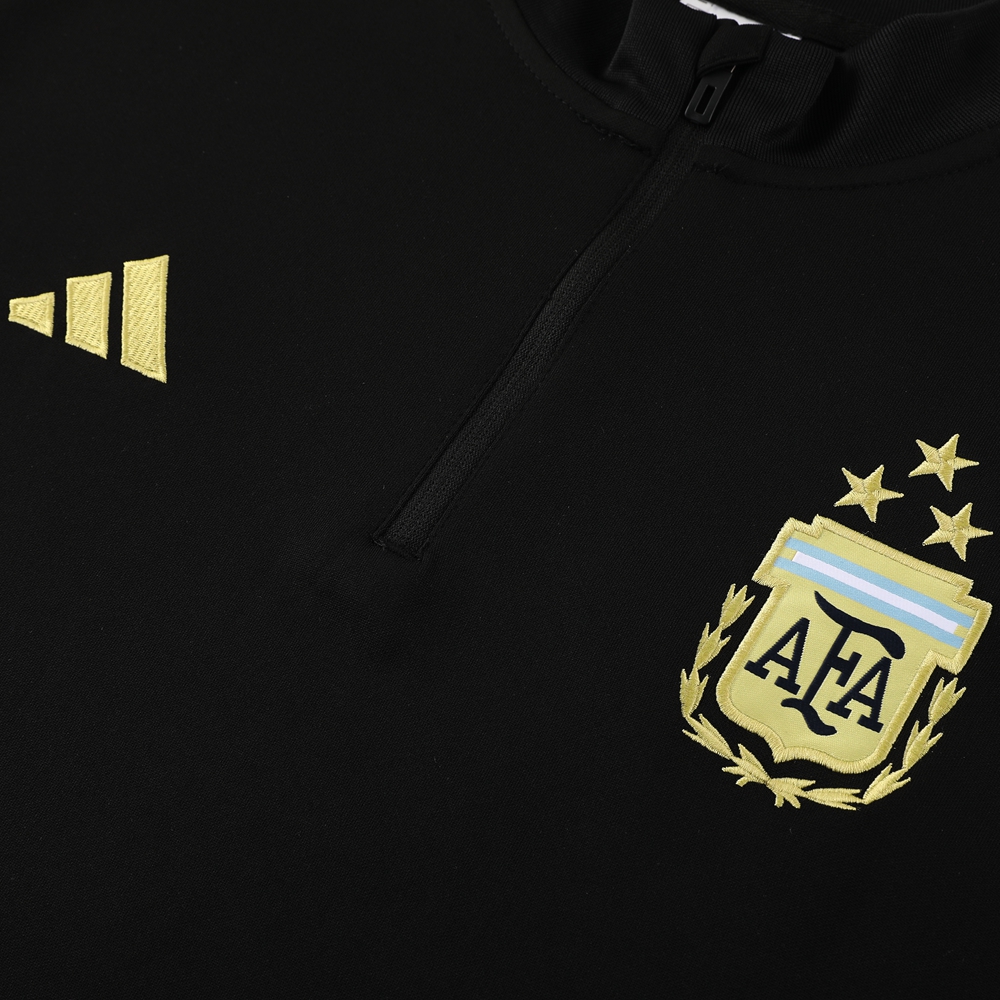 Argentina 23-24 Long Sleeve Training Set - Black - UnitedFutballJersey