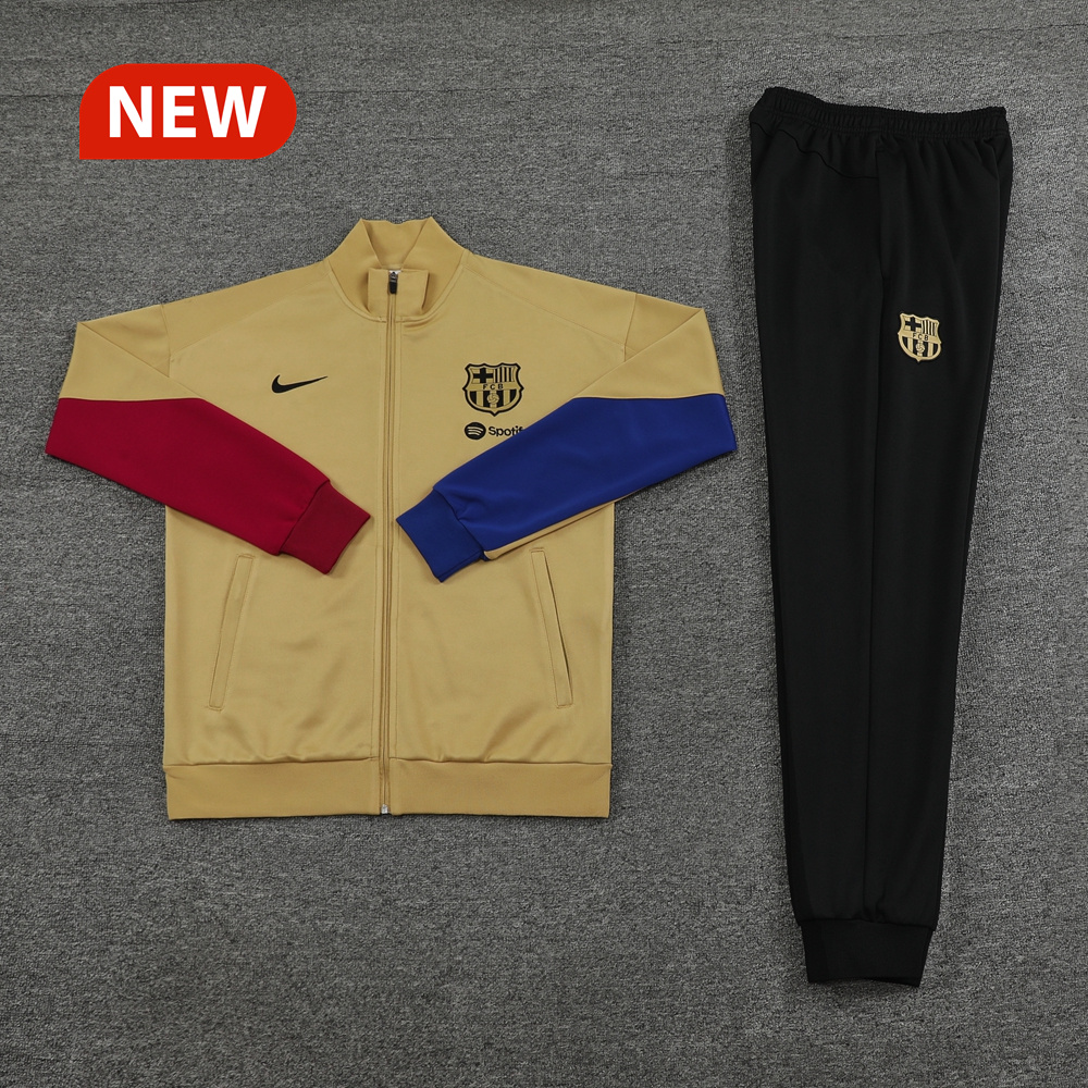 B.A.R.S.A 23-24 Jacket Training Tracksuit - Khaki - UnitedFutballJersey