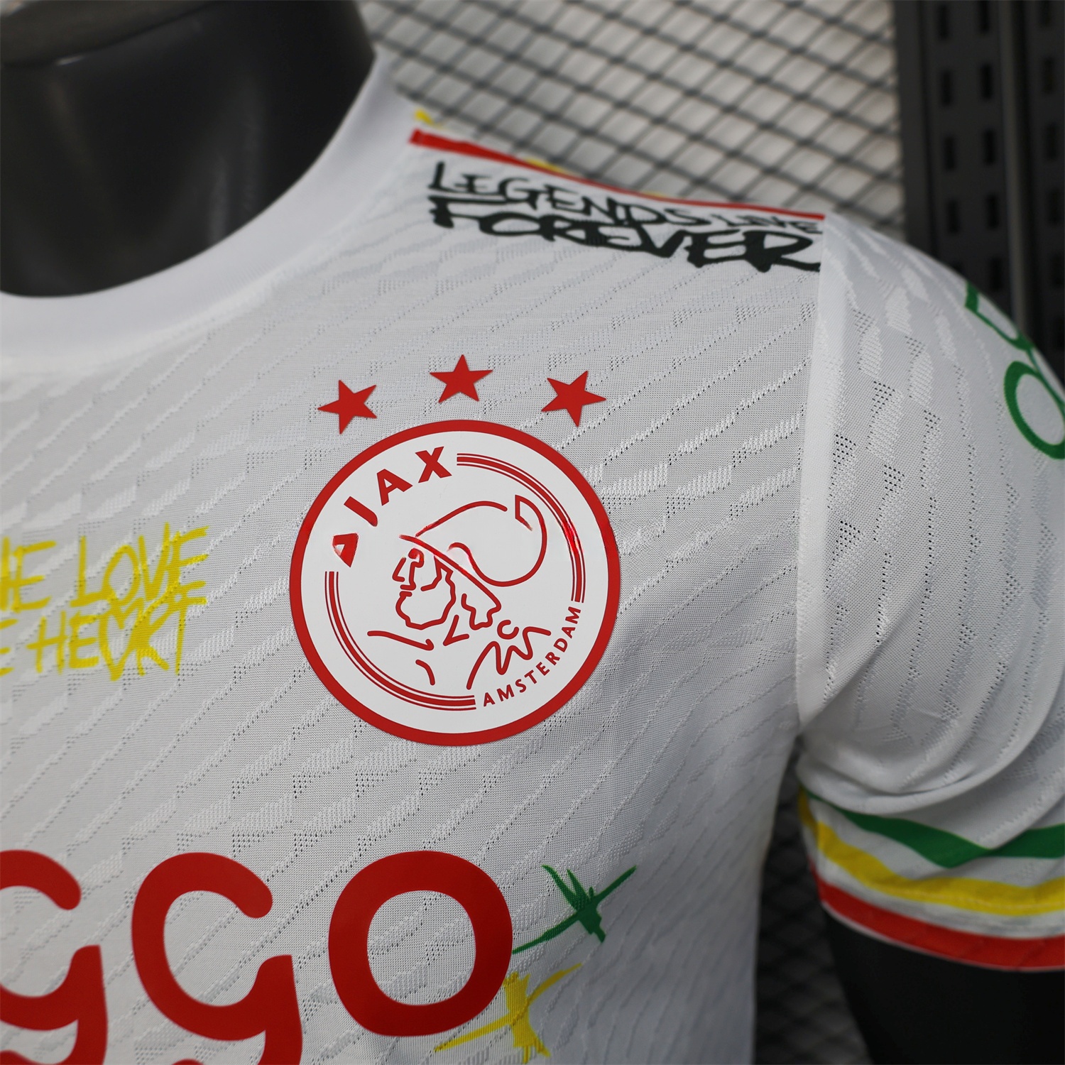 Ajax x B-O-B Marly 2025-26 40th White Special Edition Jersey - Player Version - UnitedFutballJersey