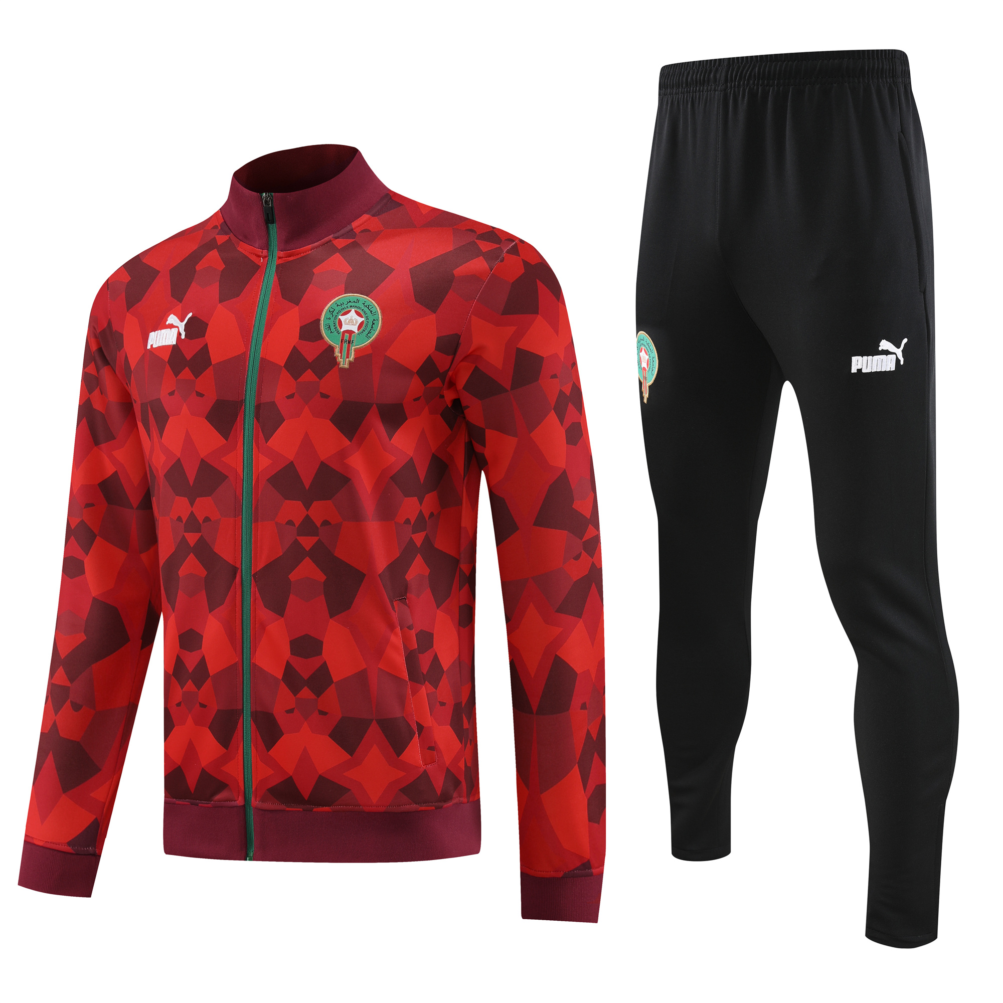 Morocco 23-24 Jacket Training Tracksuit - Red - UnitedFutballJersey