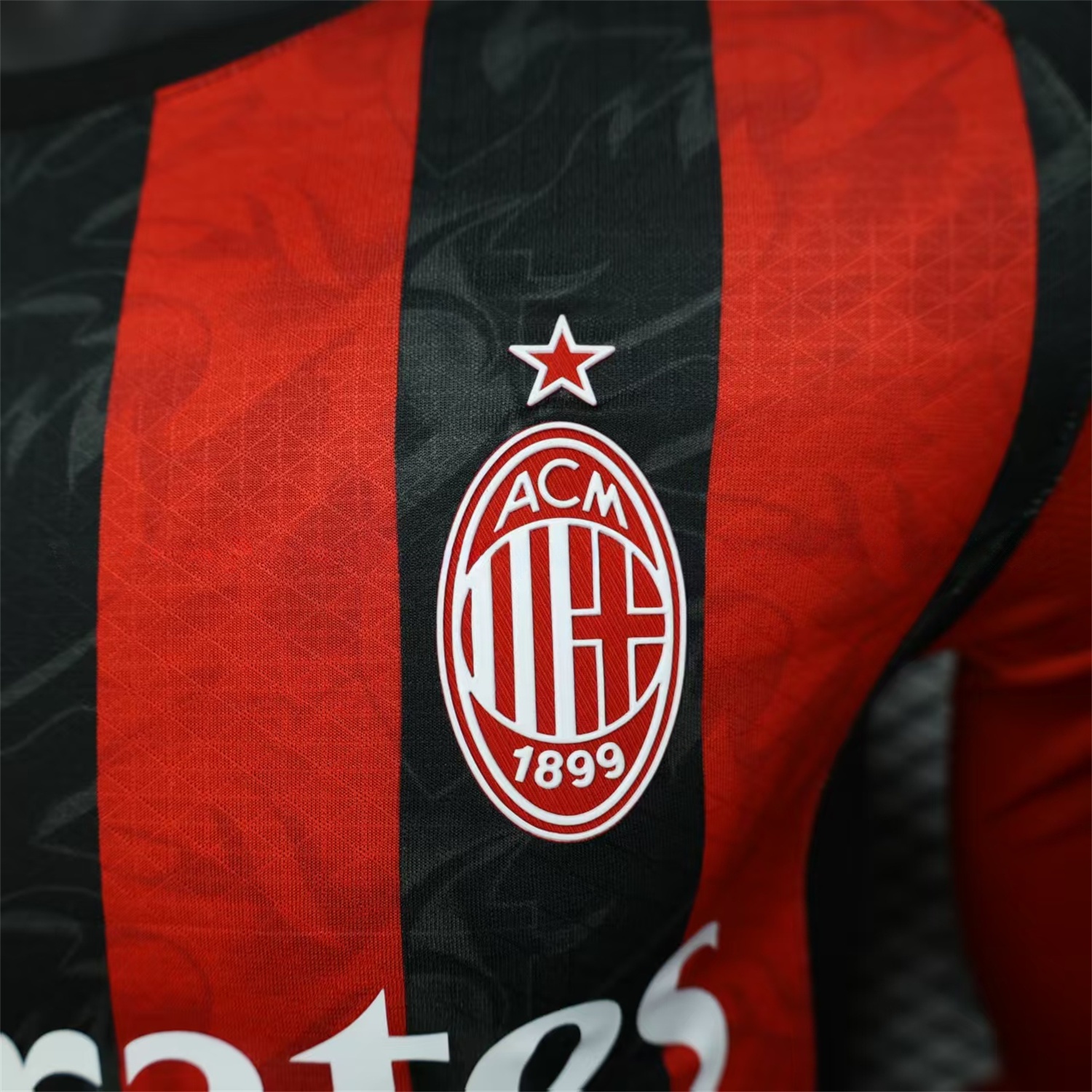 AC Milan 25-26 Home Long Sleeves Jersey - Player Version - UnitedFutballJersey