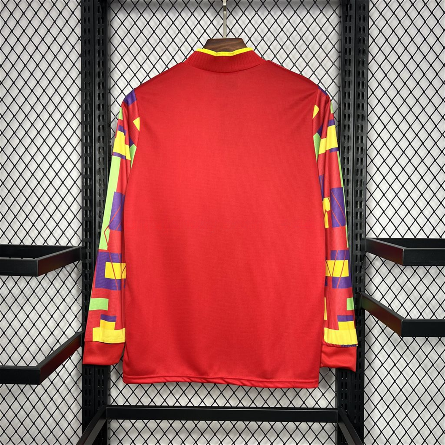 Retro England 1996 Red Goalkeeper Long Sleeve Jersey - UnitedFutballJersey