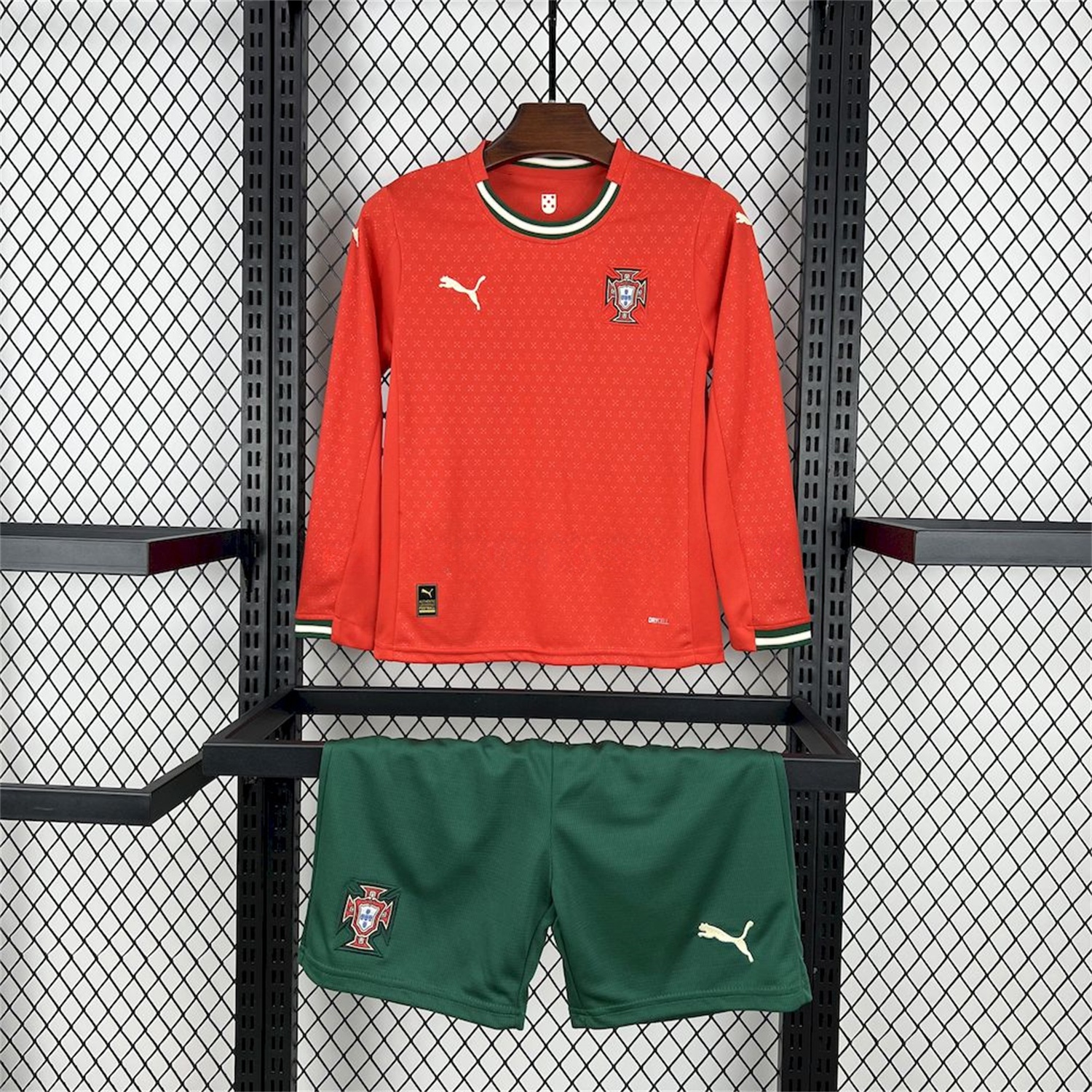 Portugal 2025-26 Home Long Sleeves Kids Kit - UnitedFutballJersey