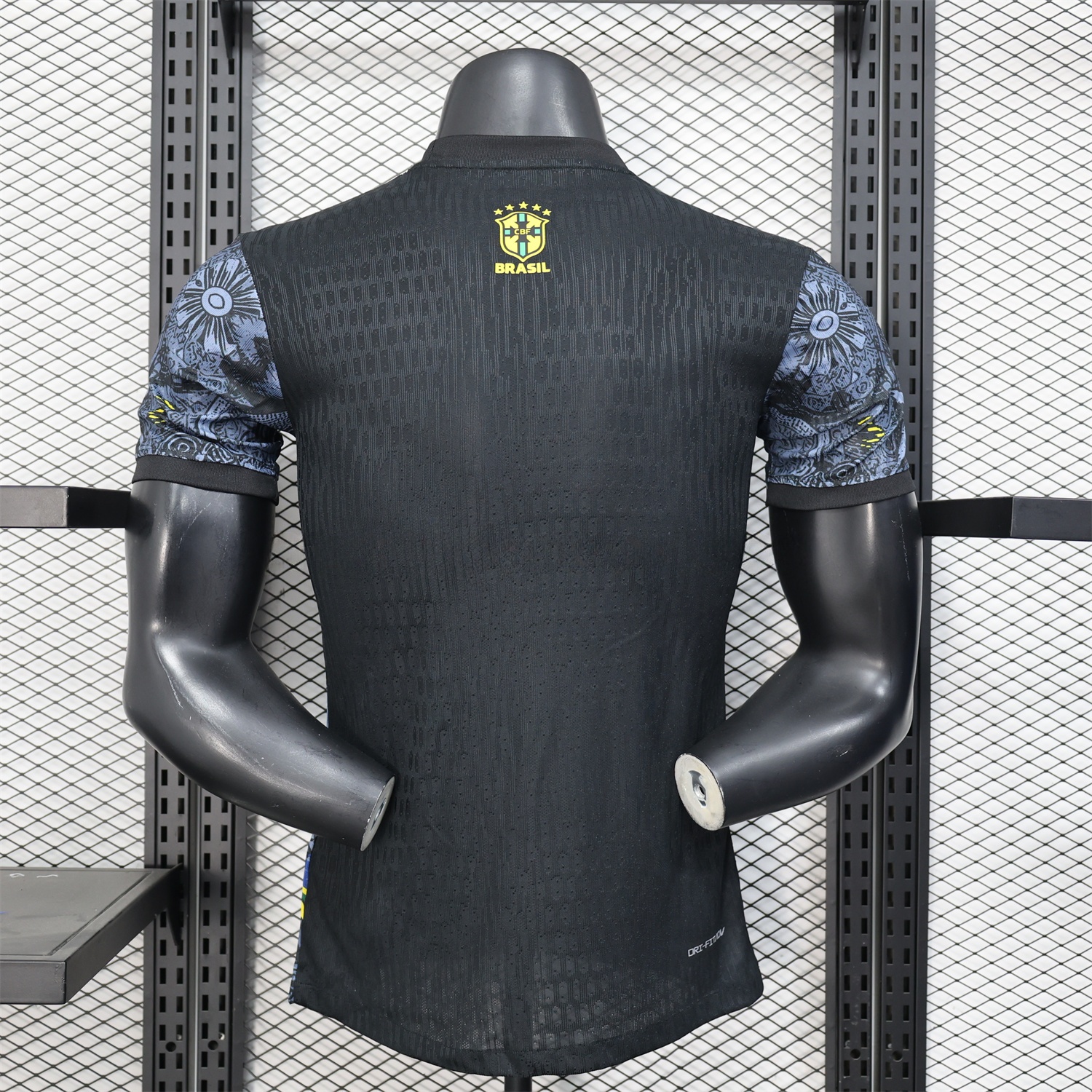 Brazil 25-26 Colorful Jesus Statue Special Black Jersey - Player Version - UnitedFutballJersey