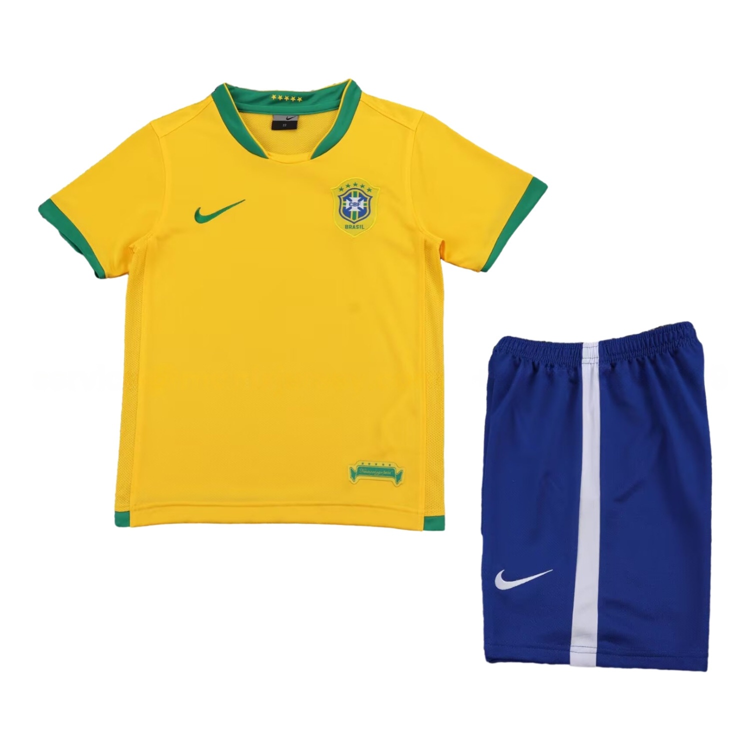 Retro Brazil 2006 Home Kids Kit - UnitedFutballJersey