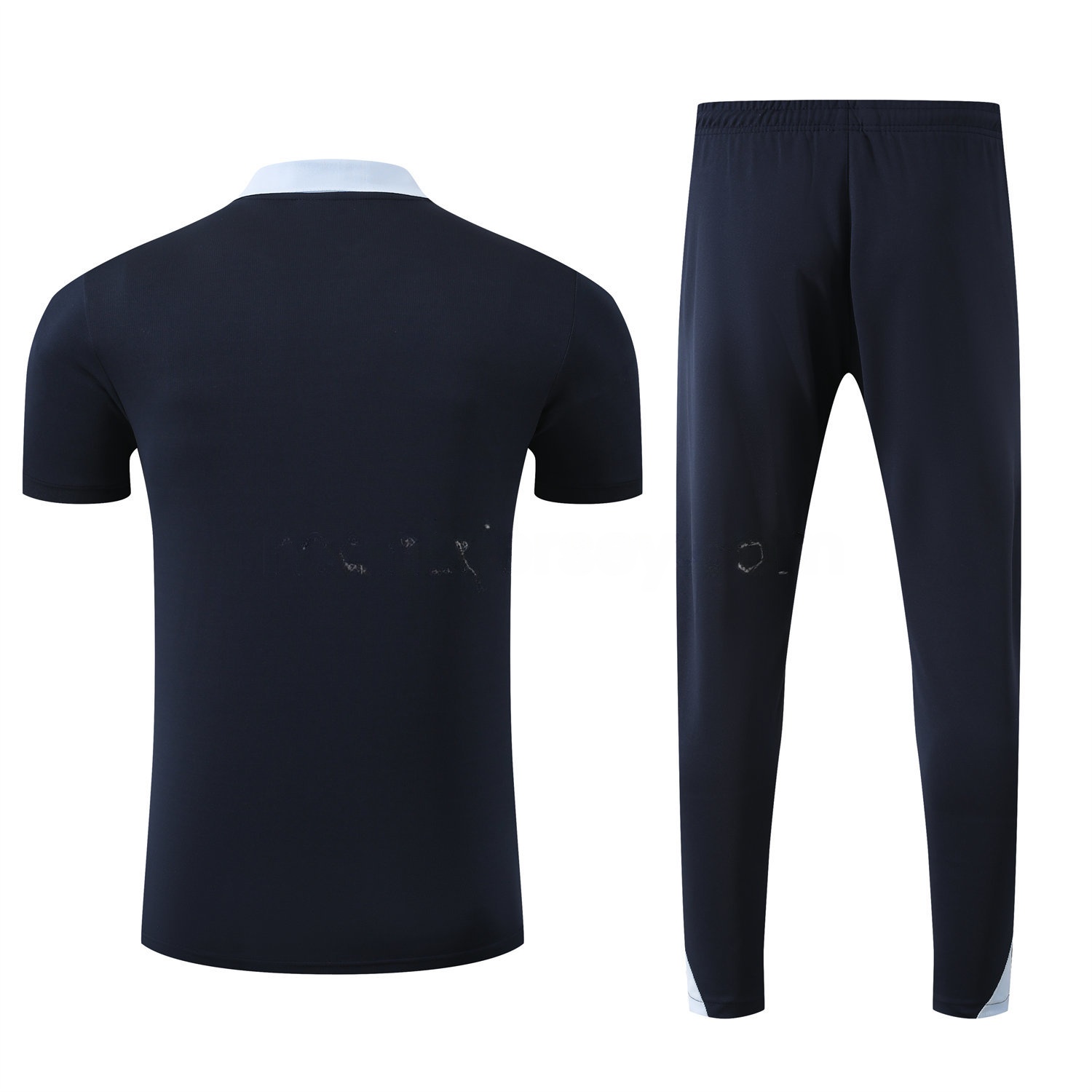 France 25-26 POLO Short-Sleeve Training Set - Deep Blue Top and Pants - UnitedFutballJersey