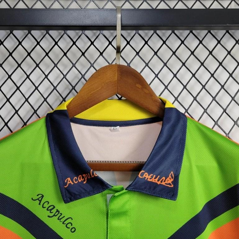 Retro Mexico 1994 Goalkeeper Green Orange Jersey - UnitedFutballJersey