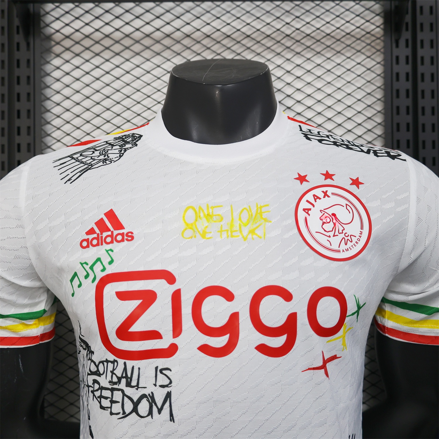 Ajax x B-O-B Marly 2025-26 40th White Special Edition Jersey - Player Version - UnitedFutballJersey