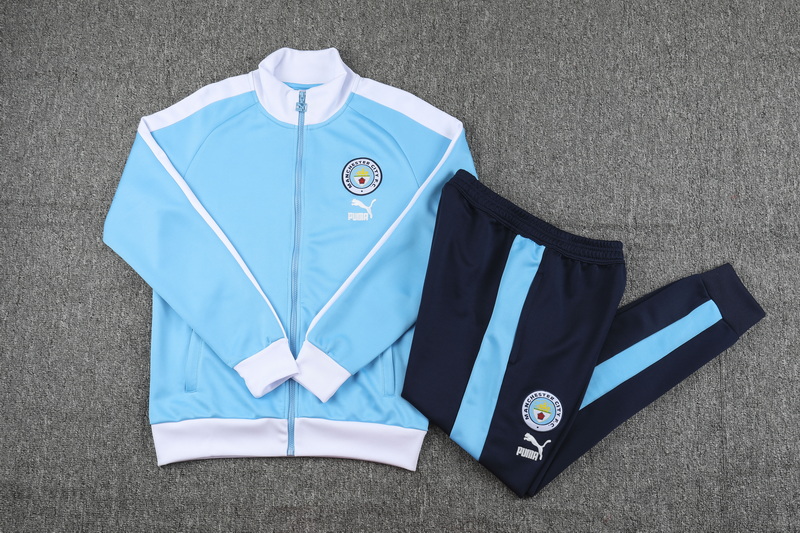 Manchester City 23-24 Jacket Training Tracksuit - Sky Blue - UnitedFutballJersey
