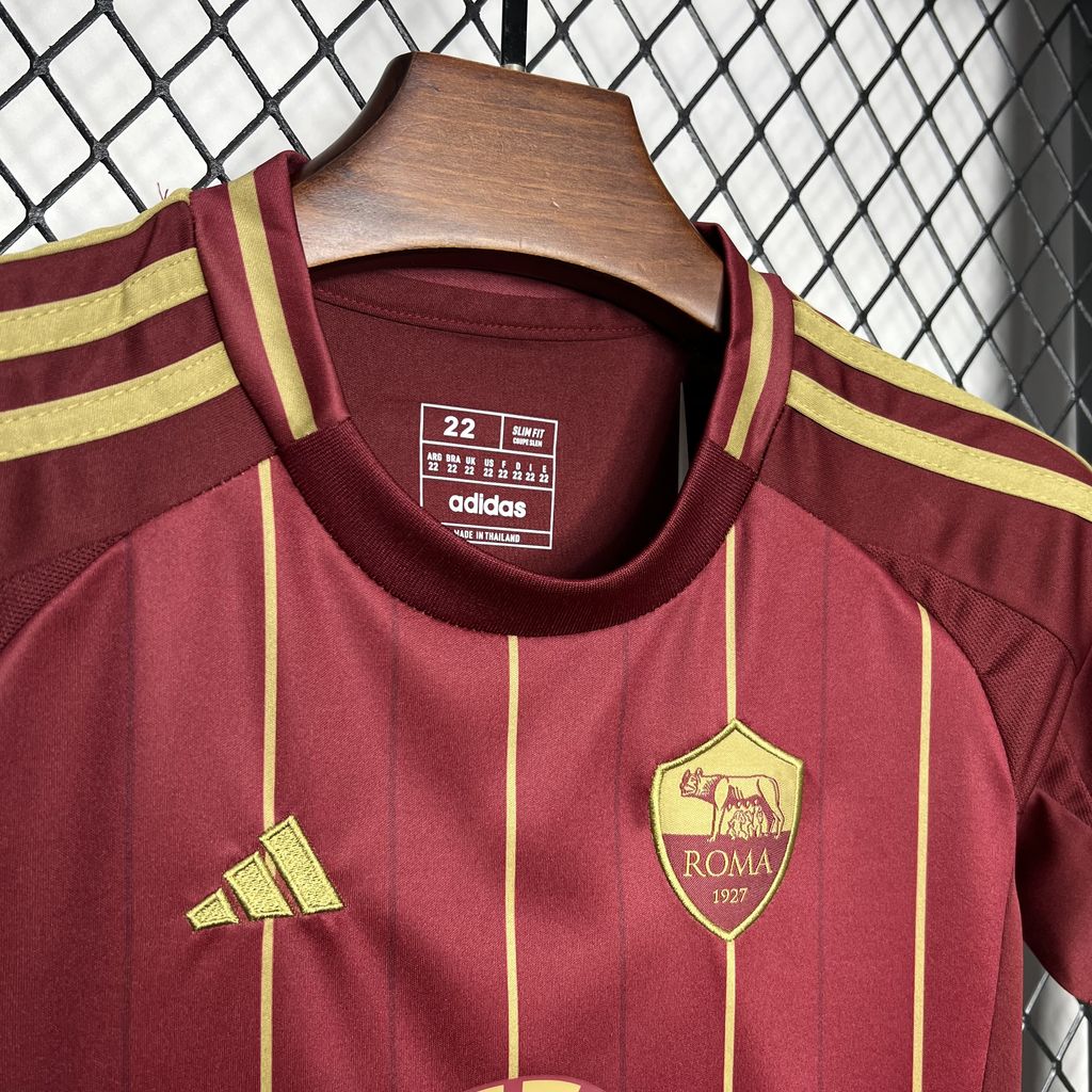 AS Roma 24-25 Home Stadium Kids Kit - UnitedFutballJersey