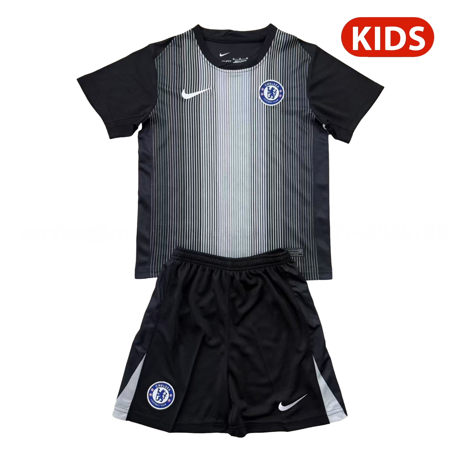 C.H.E.L.S.E.A 25-26 Black Goalkeeper Kids Kit - UnitedFutballJersey