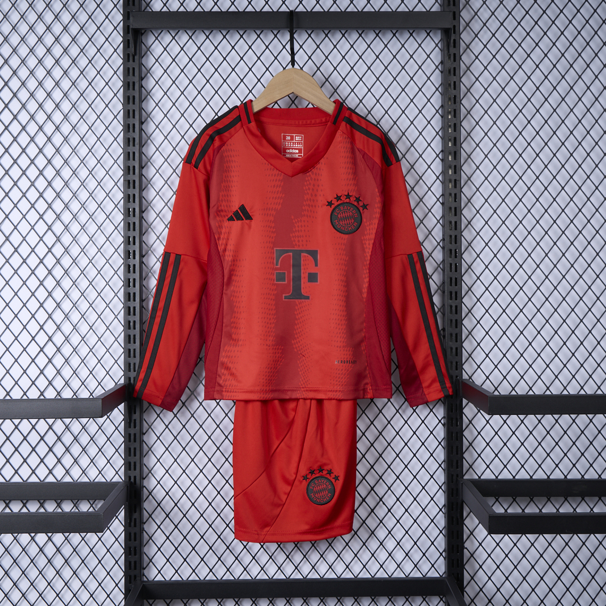 Bayern Munich 24-25 Home Long Sleeve Kids Kit - Fans Version - UnitedFutballJersey