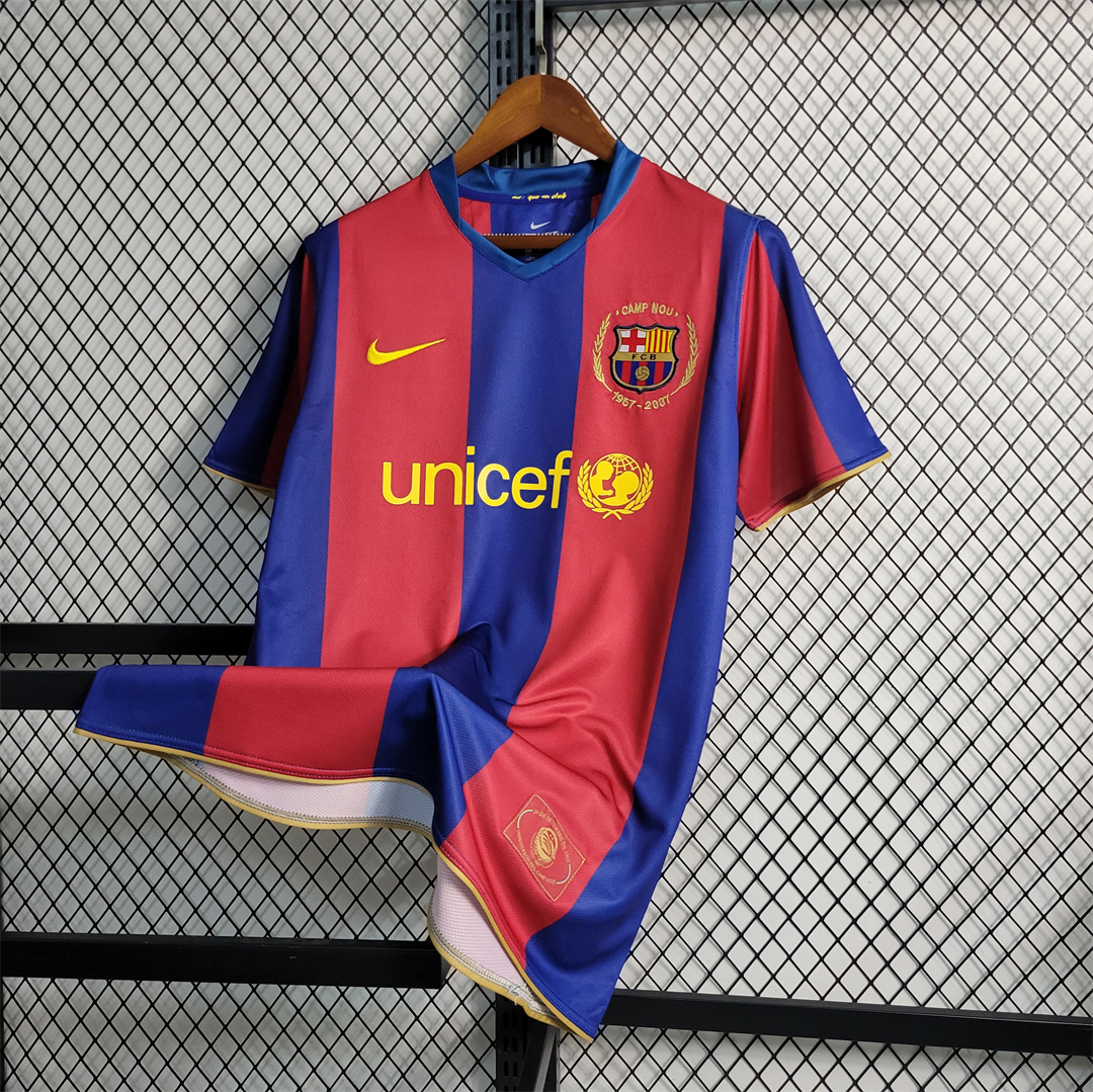 Retro Barcelona 07-08 Home Stadium Jersey - UnitedFutballJersey