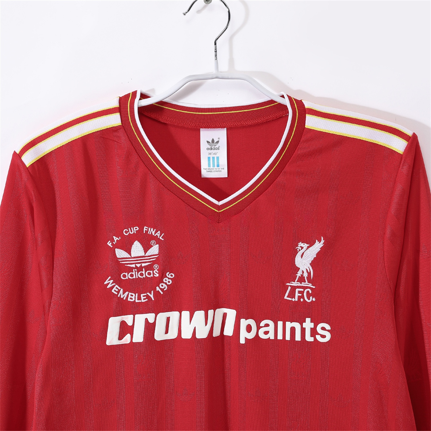 Retro Liver.pool 1986 Home Long Sleeves Jersey - FA CUP FINAL Version - UnitedFutballJersey