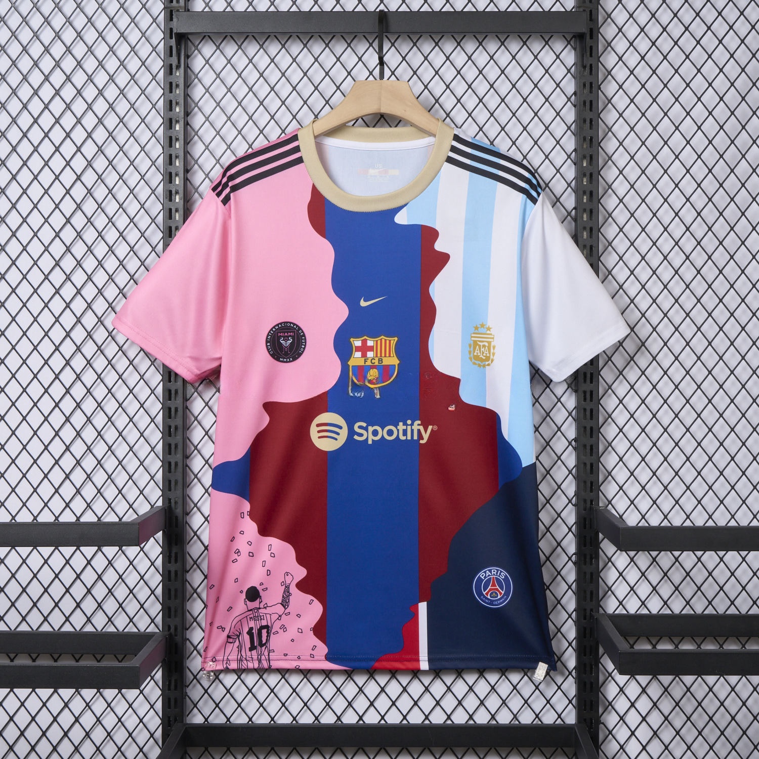 Messi Career Commemorative Jersey - Fans Version - B.A.R.S.A Argentina Paris Saint-Germain PSG INT M.A.M - UnitedFutballJersey