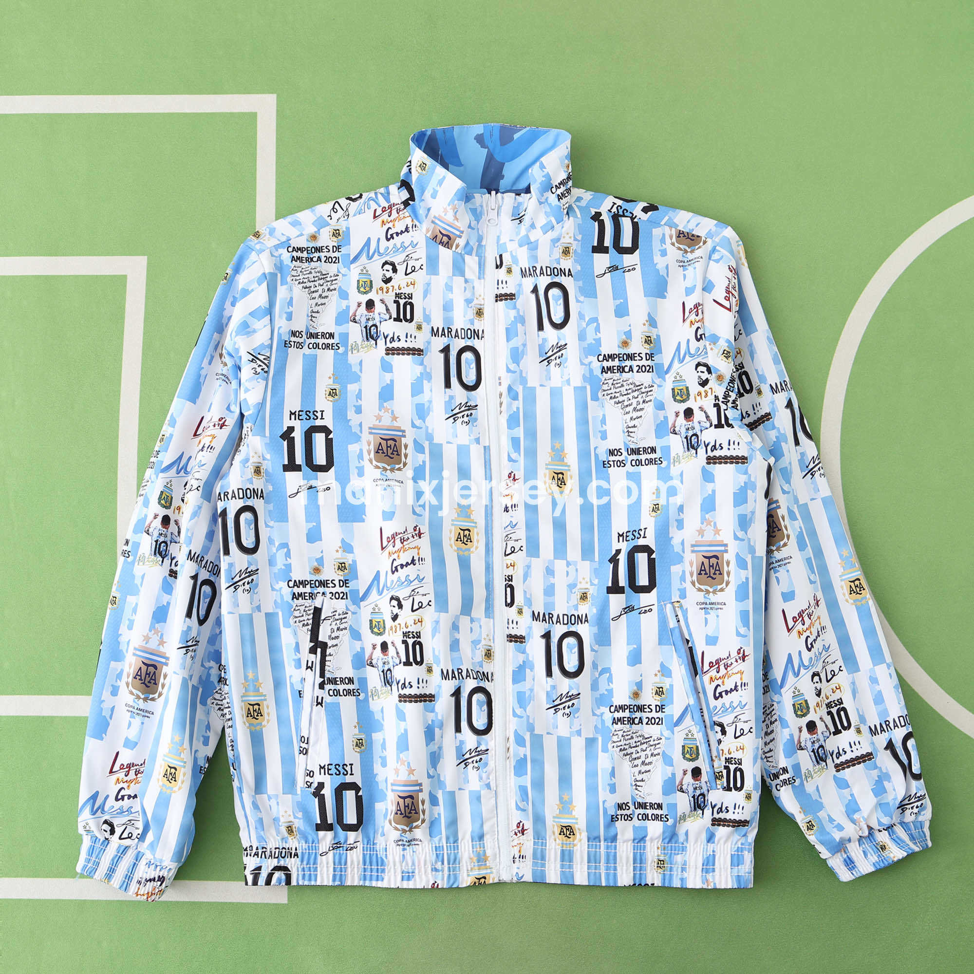 Argentina 24-25 Blue Double Sided Reversible Windbreaker - 2024 Copa America Championship - UnitedFutballJersey
