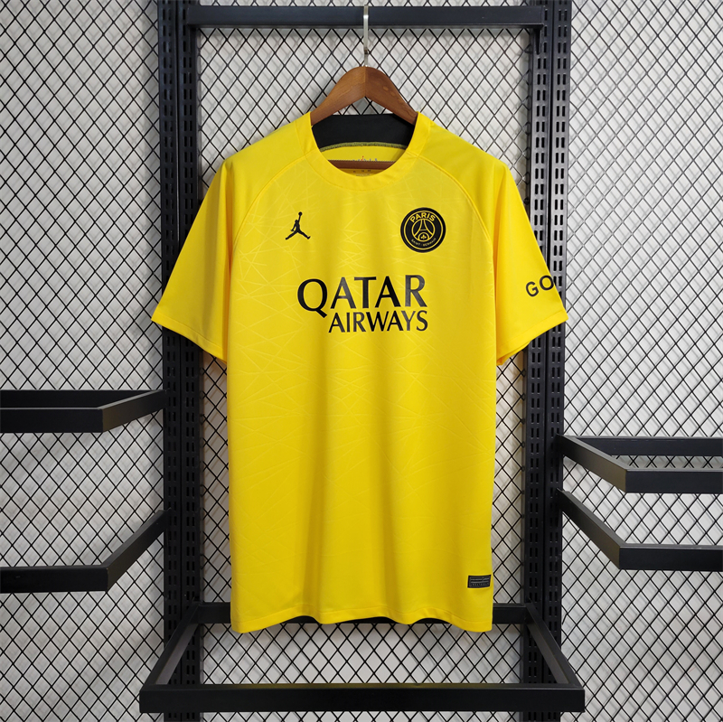 Paris Saint-Germain PSG 23-24 Yellow Training Jersey Football - Fans Version - UnitedFutballJersey