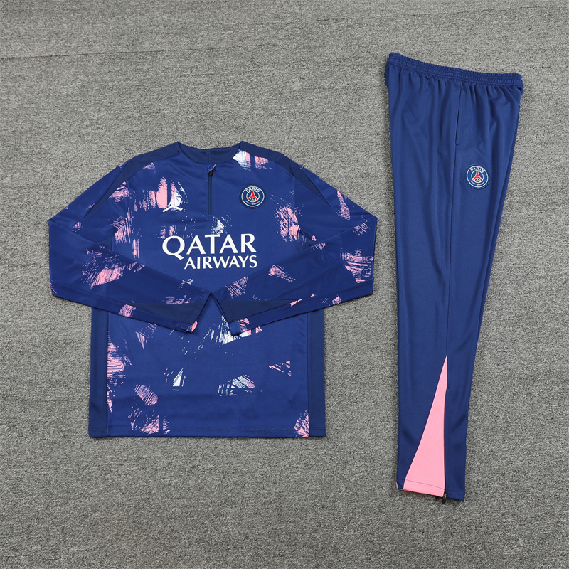 Paris Saint-Germain PSG 24-25 Long Sleeve Training Set - Royal Blue - UnitedFutballJersey