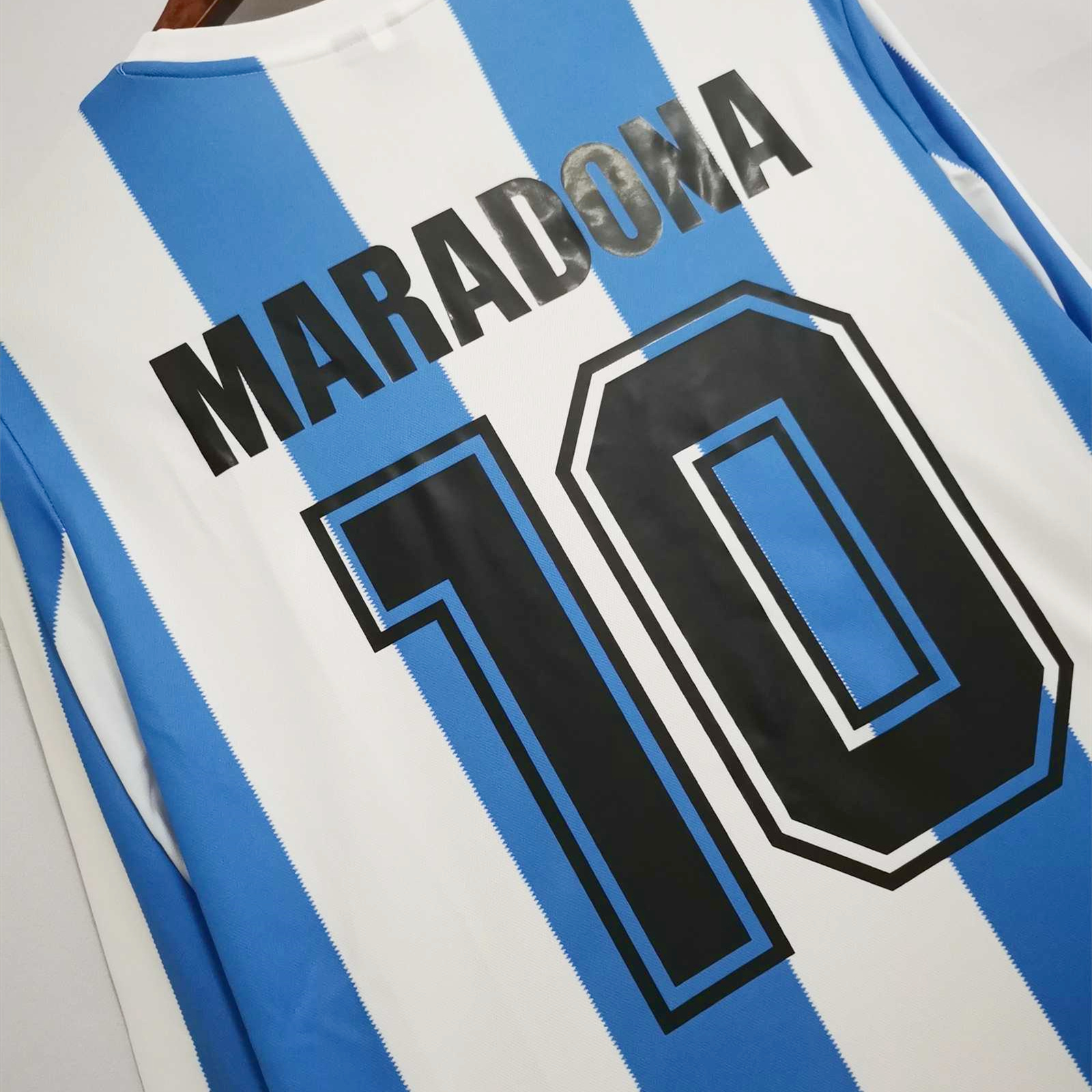 Retro Argentina 1986 Home Stadium Long Sleeve Jersey - UnitedFutballJersey