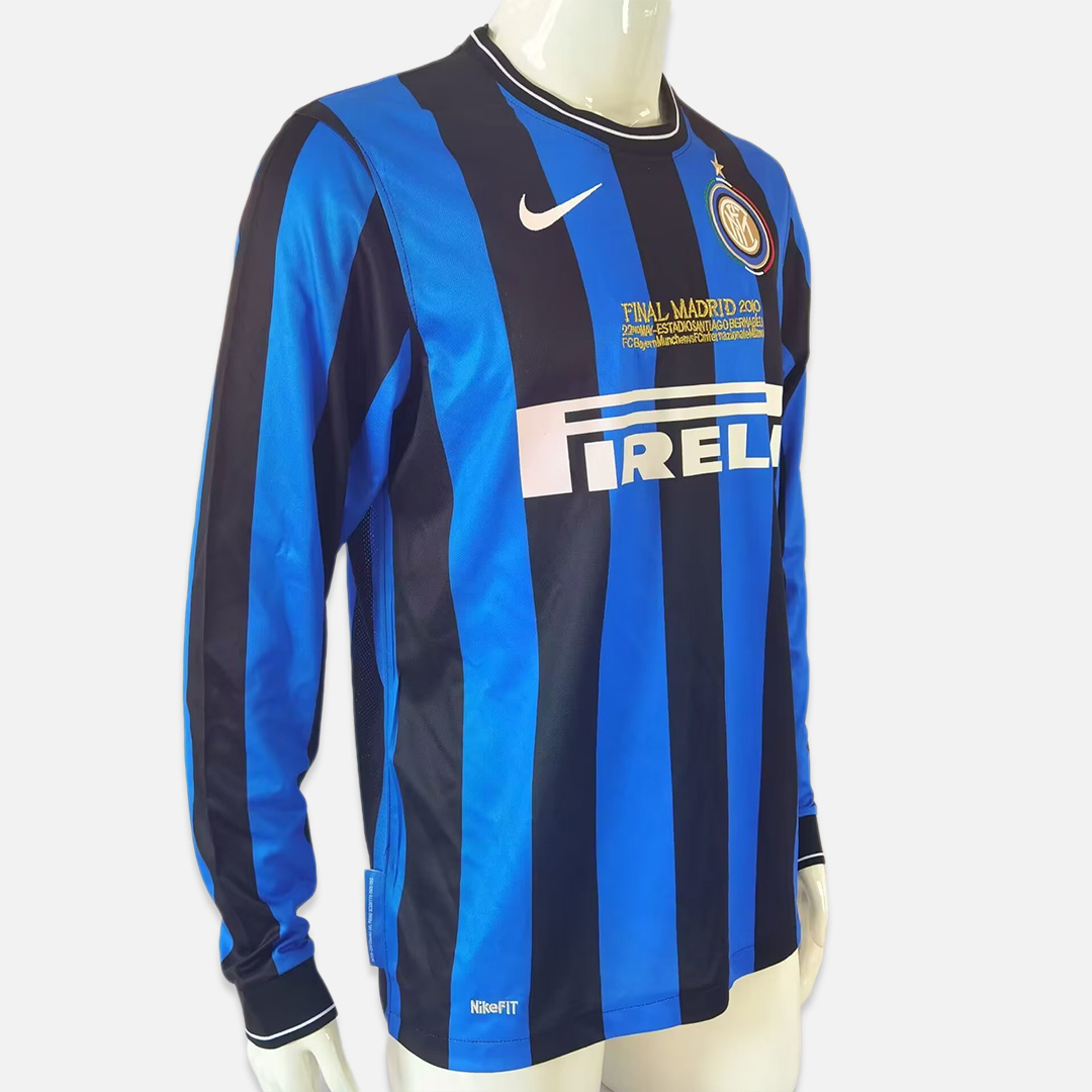 Retro Inter Milan 09-10 Home Stadium Long Sleeve Jersey - Champions League Final - UnitedFutballJersey
