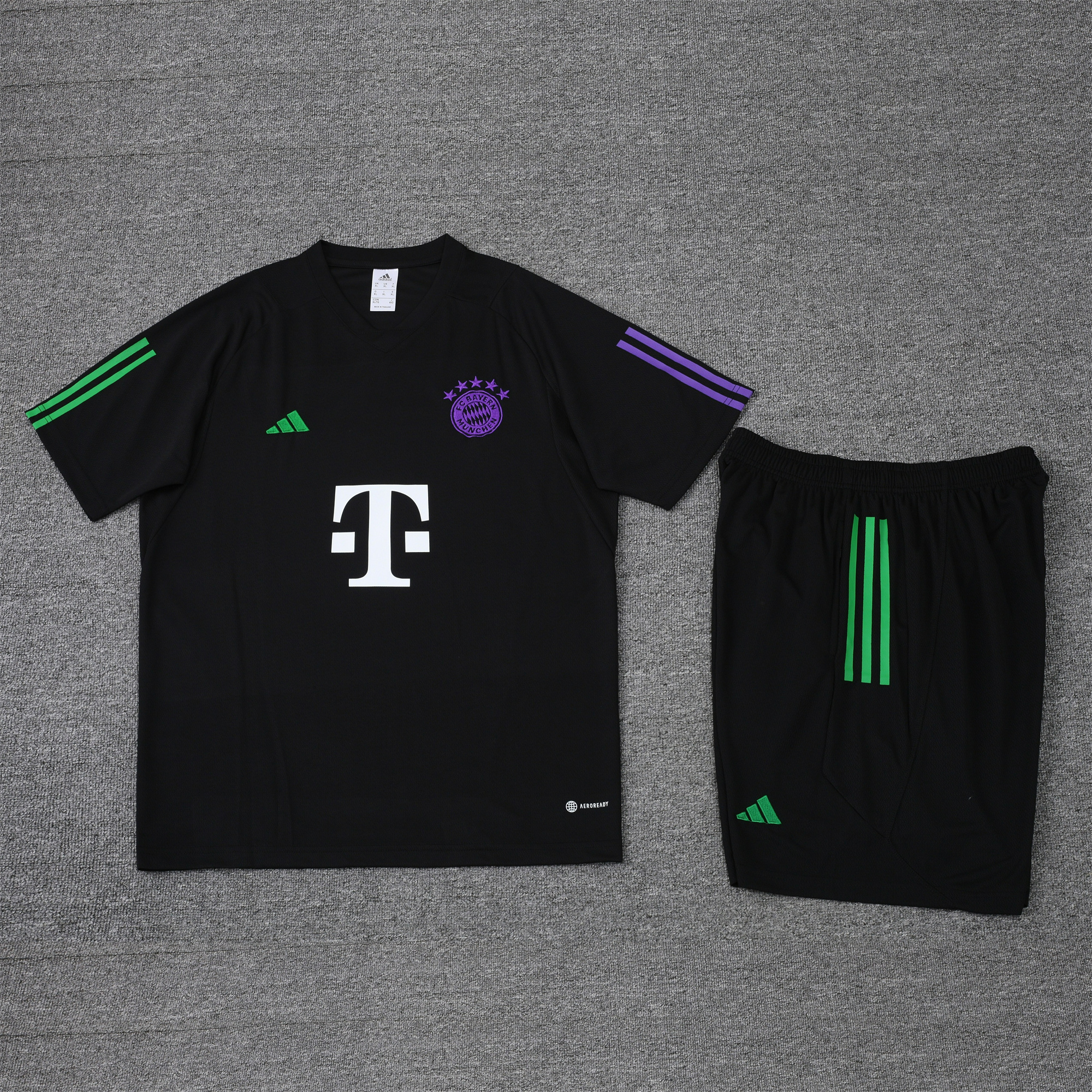 Bayern Munich 23-24 Short-Sleeve Training Set - Black - UnitedFutballJersey