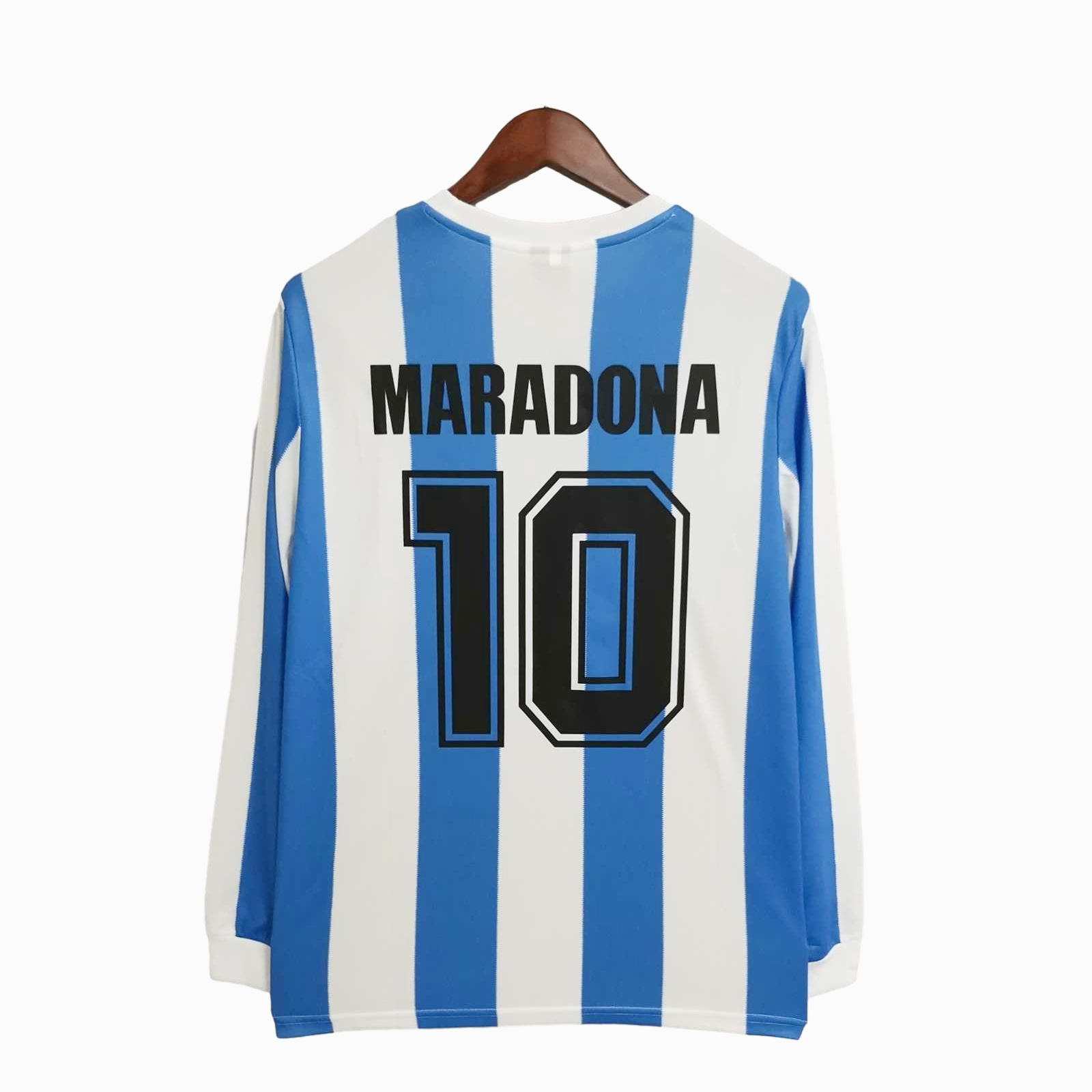 Retro Argentina 1986 Home Stadium Long Sleeve Jersey - UnitedFutballJersey