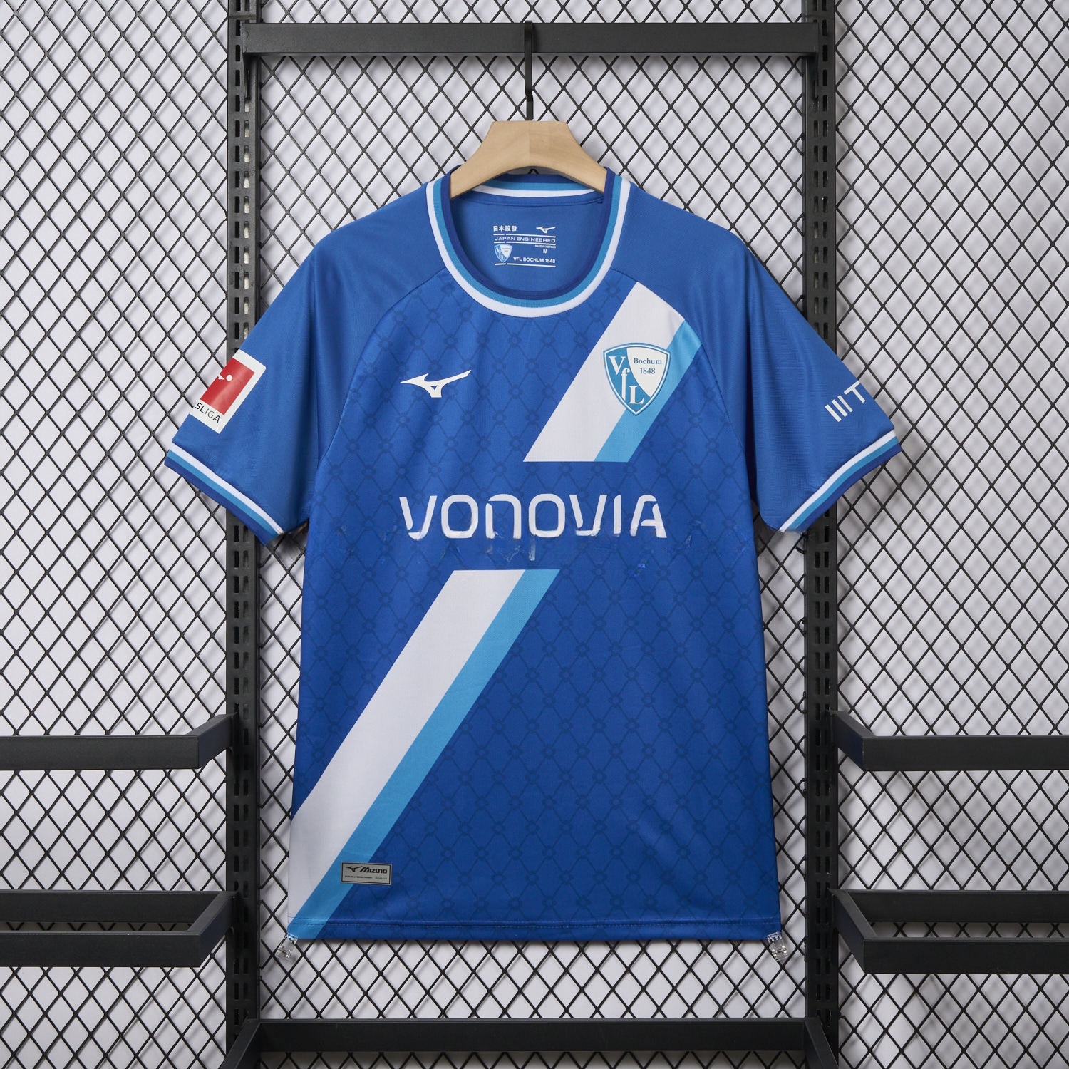 Bochum 24-25 White Slanted Stripe Special Jersey with Sponsors - Fans Version - UnitedFutballJersey