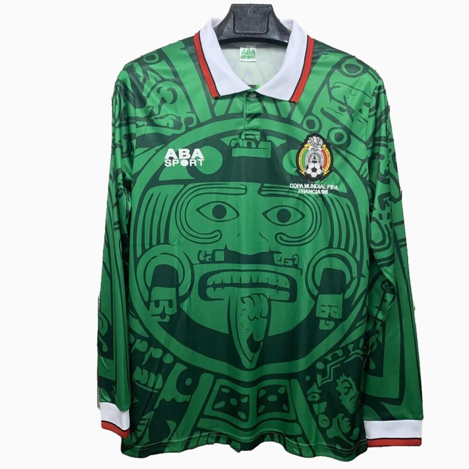 Retro Mexico 1998 Home Long Sleeves Jersey - UnitedFutballJersey