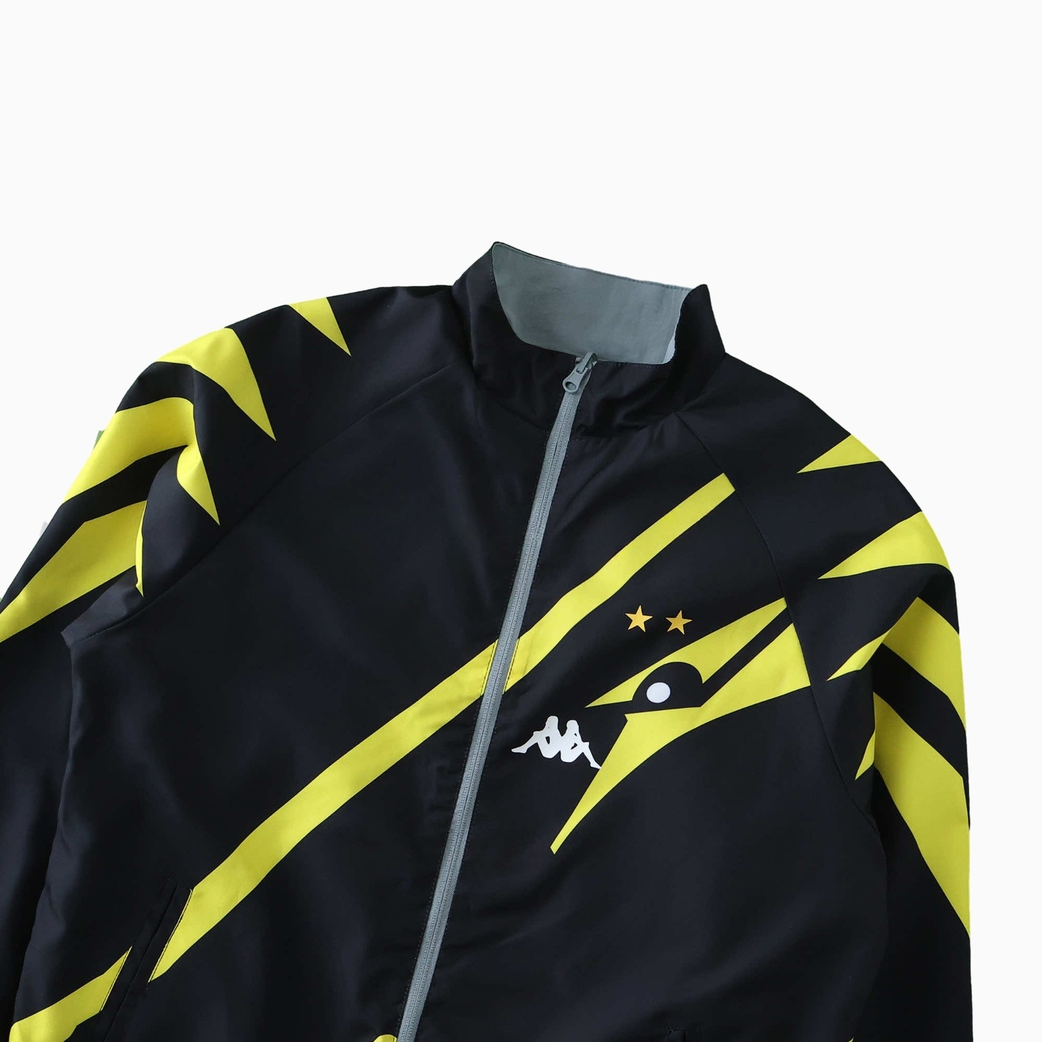 Borussia Dortmund 24-25 Retro Style Double Sided Reversible Windbreaker - Black & Grey - UnitedFutballJersey