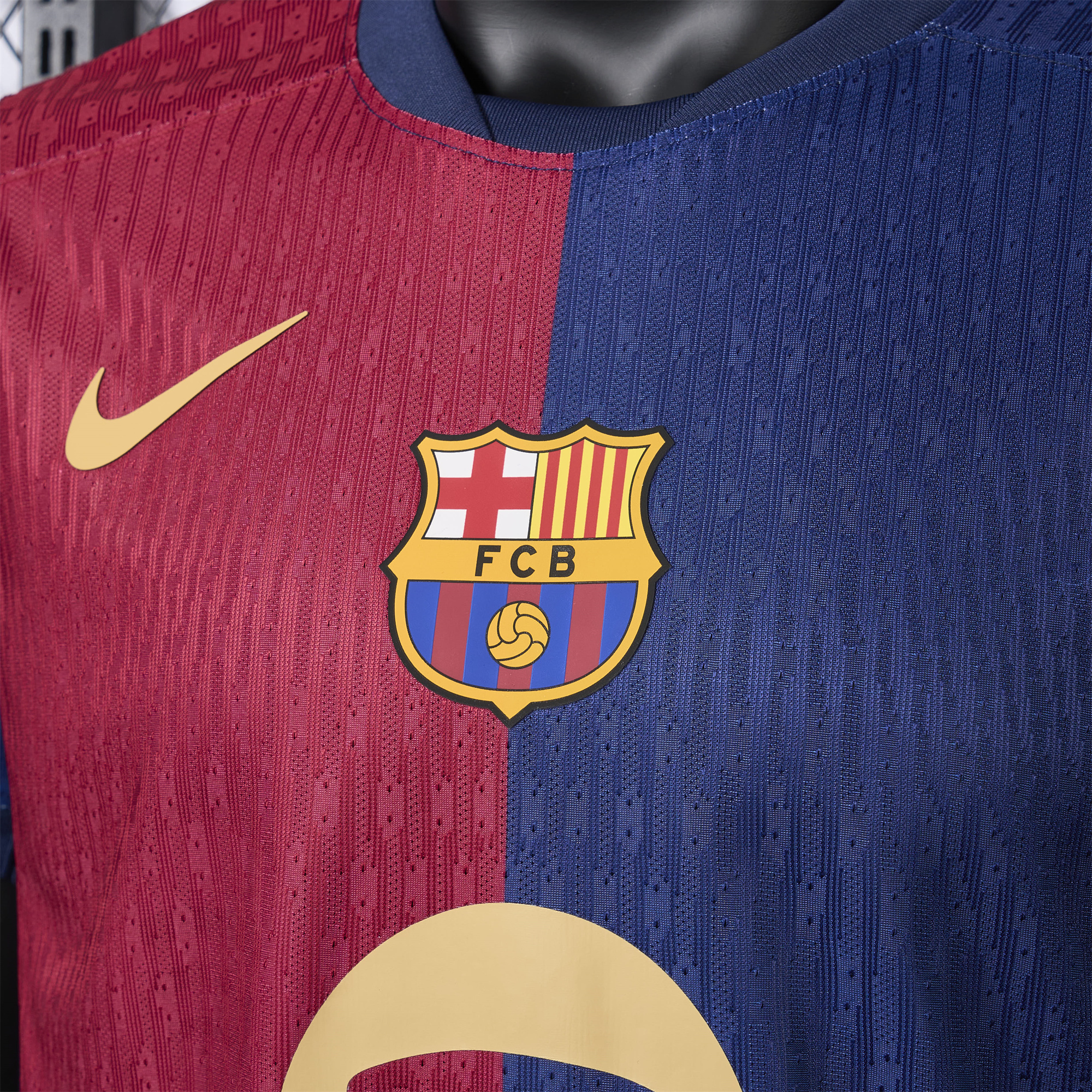 Barcelona 24-25 Home Stadium Jersey with Big Logo - Player Version - UnitedFutballJersey