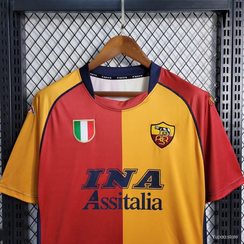 Retro Roma 2001-02 European Home Jersey - UnitedFutballJersey
