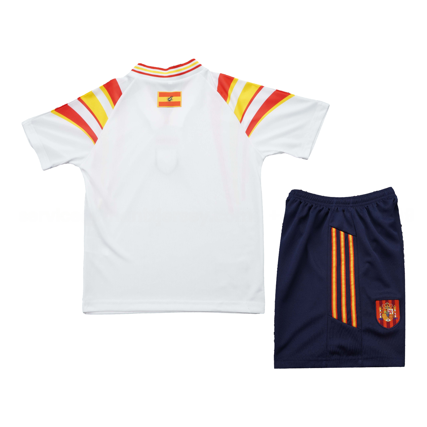 Retro Spain 1996 Away White Kids Kit - UnitedFutballJersey