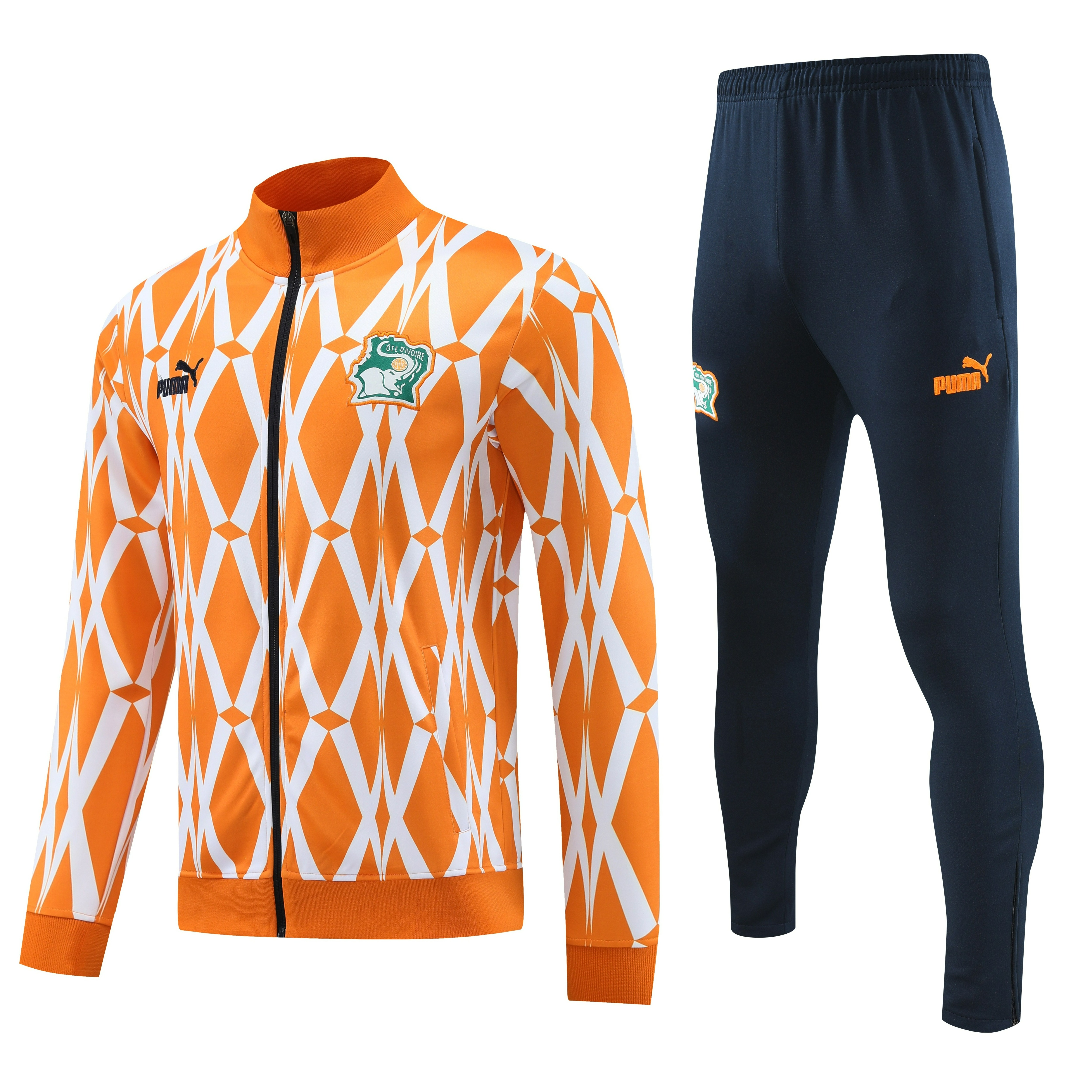 Cote d'Ivoire 23-24 Jacket Training Tracksuit - Orange - UnitedFutballJersey
