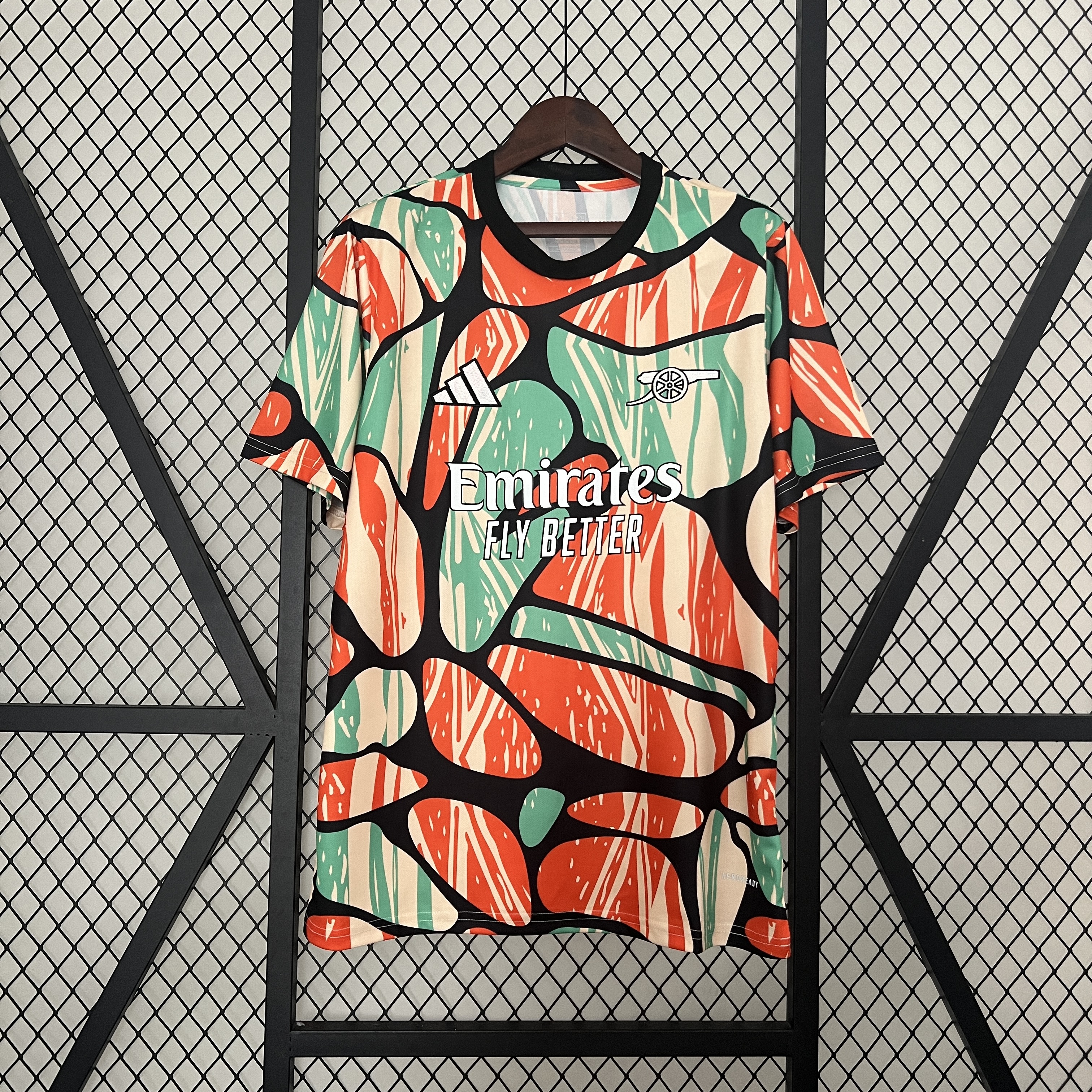 Arsenal 24-25 Red Green Pre-match Jersey - Fans Version - UnitedFutballJersey
