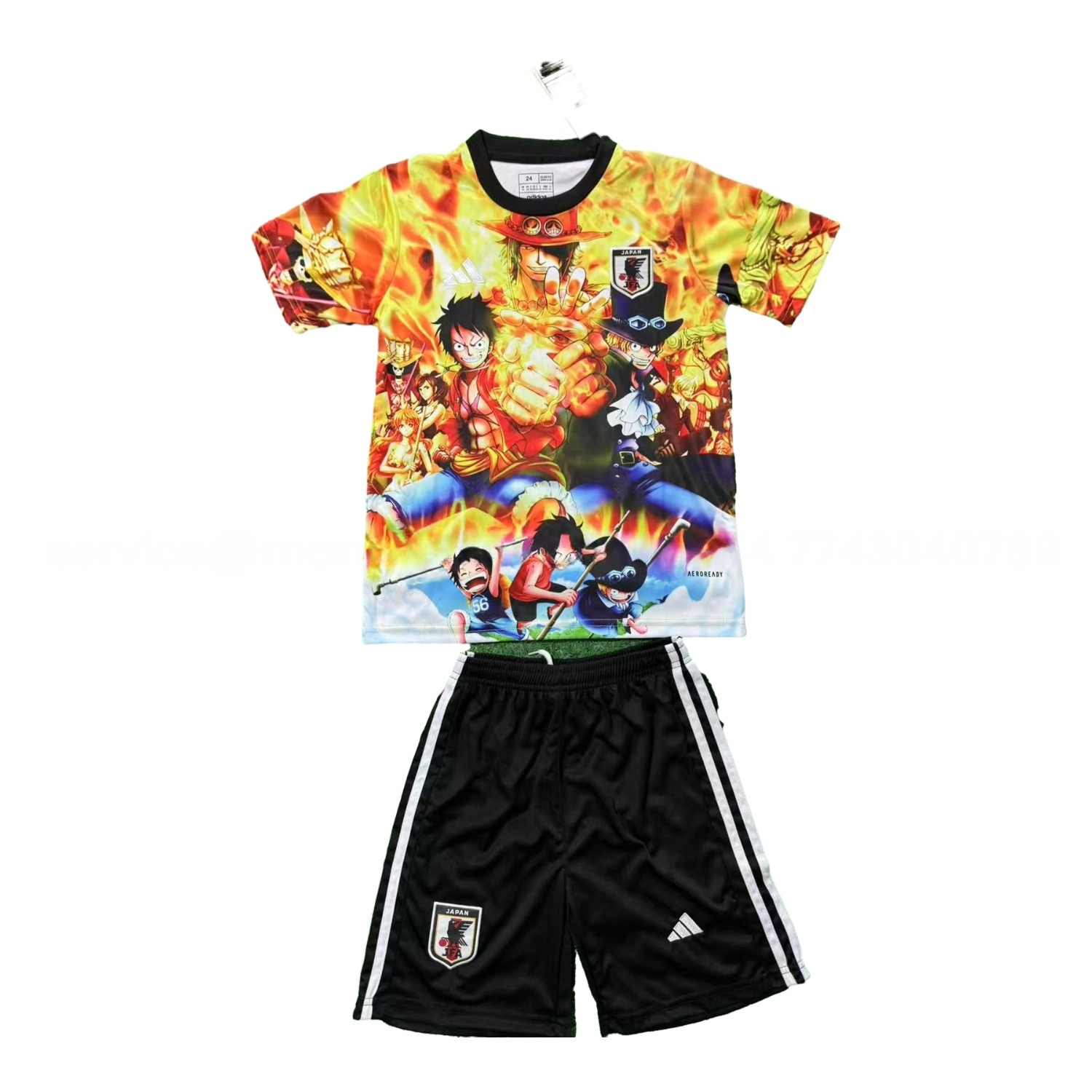 Japan 25-26 Luffy & Ace & Sabo's Fiery Triple-Attack Special Kids Kit - UnitedFutballJersey