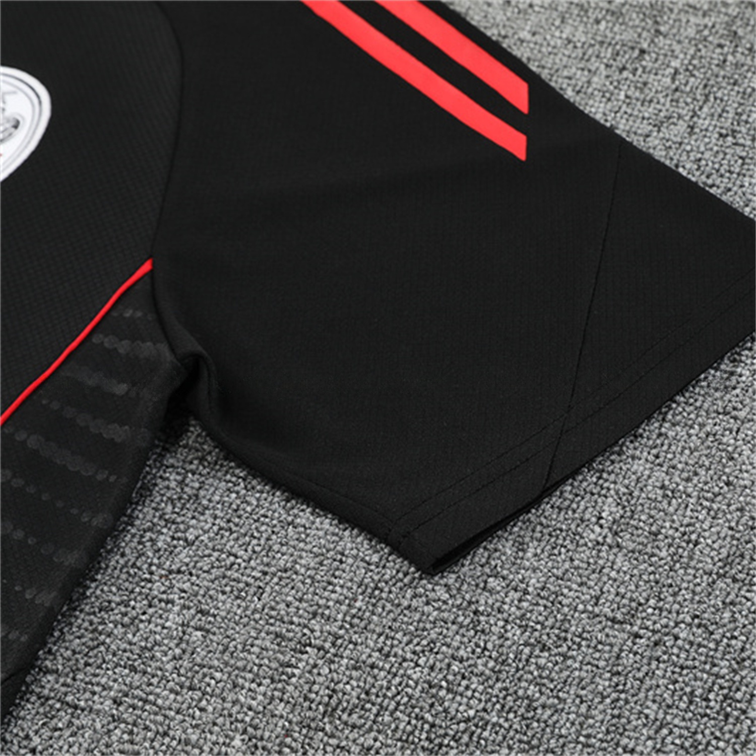 Ajax 25-26 Kids Short-Sleeve Training Set - Black Top and Black Shorts - UnitedFutballJersey