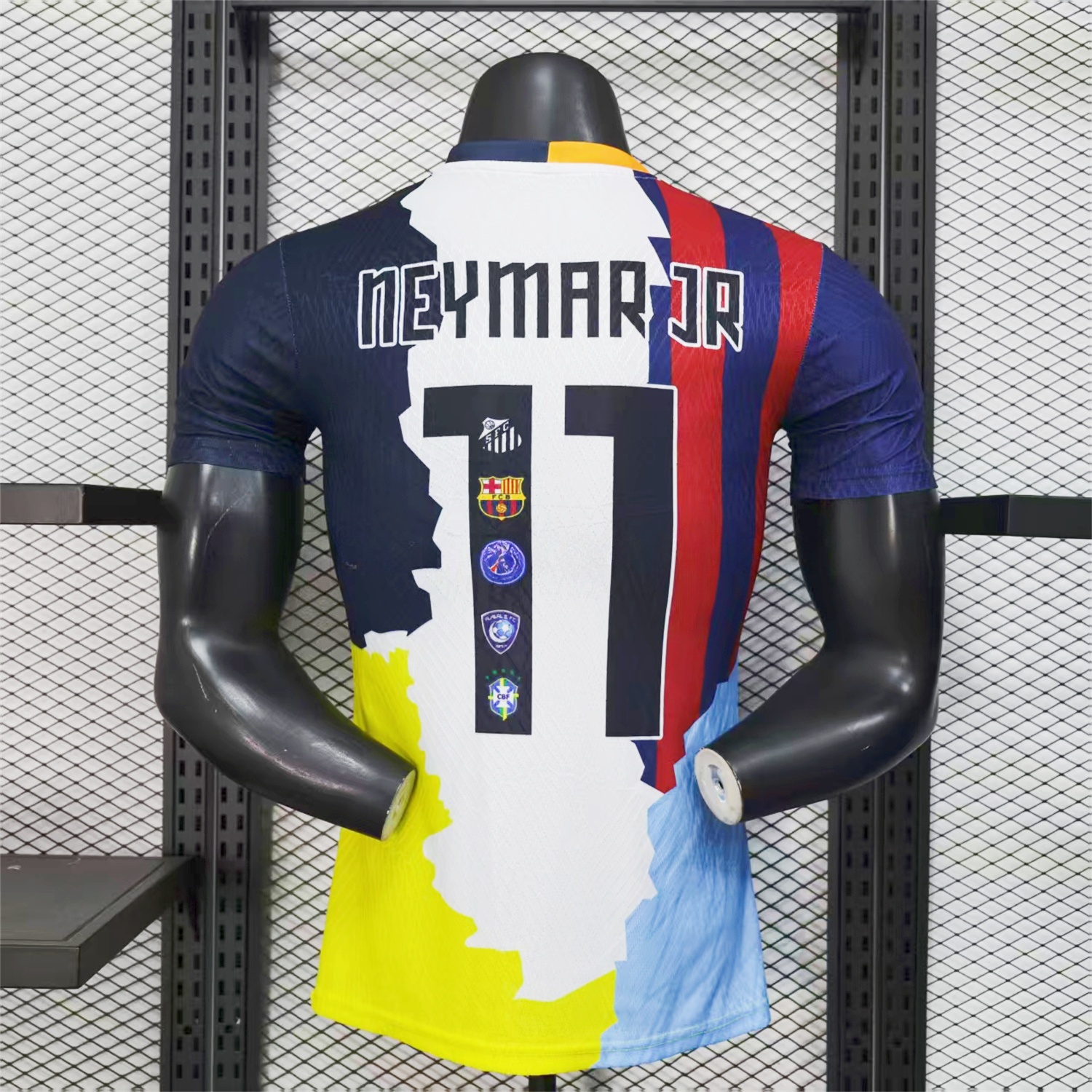 Neymar Career Commemorative Jersey - Player Version - B.A.R.S.A Brazil Paris Saint-Germain PSG Santos Al Hilal SFC - UnitedFutballJersey